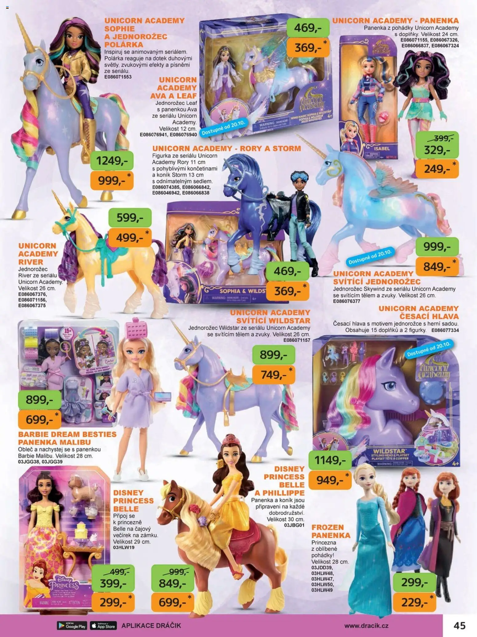 Dráčik katalog - Vánoce od 08.10.2026 | Strana: 45 | Produkty: Česací hlava, Panenka, Barbie, Malibu