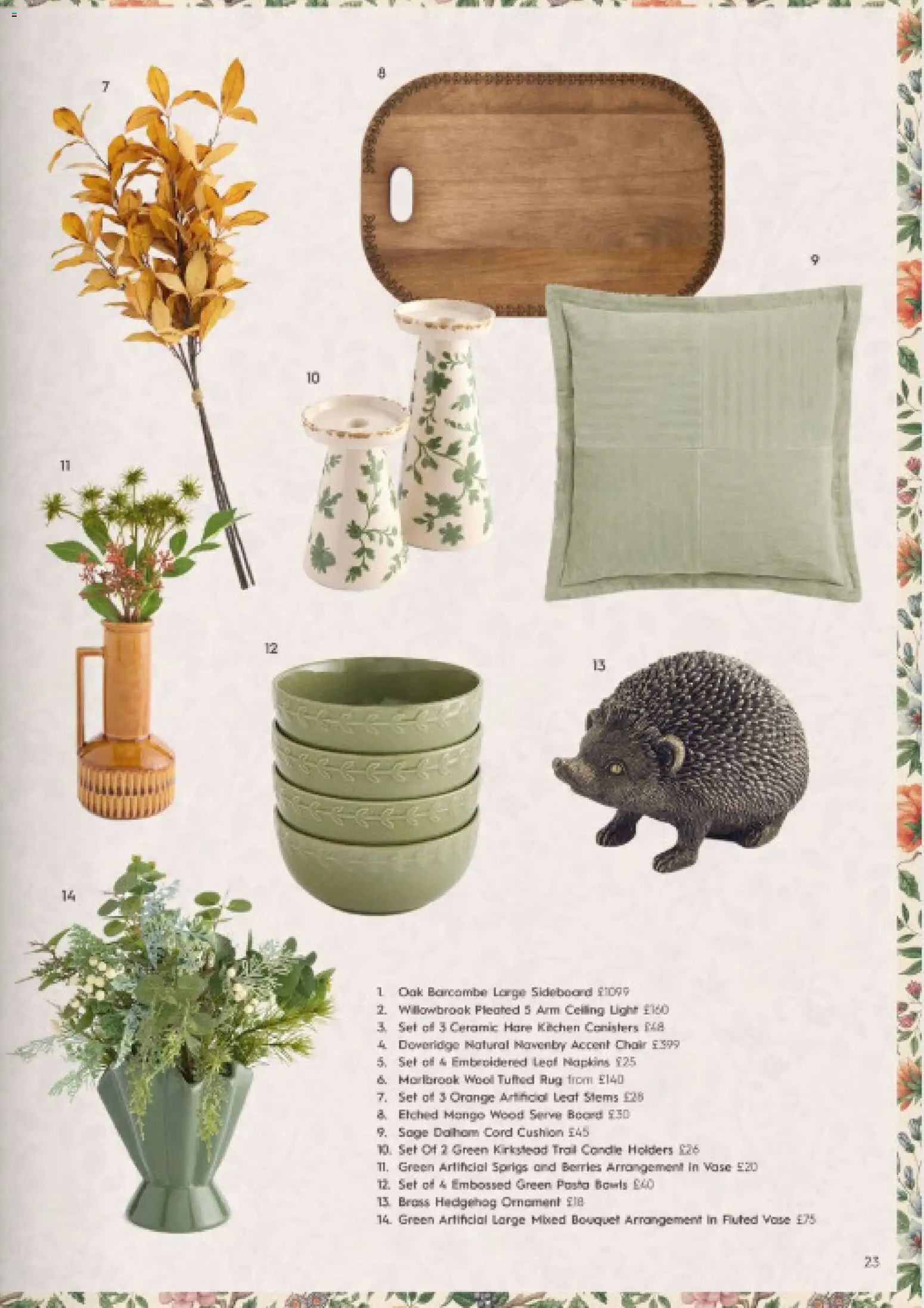 {H1} | Page: 23 | Products: Chair, Sideboard, Kitchen, Orange