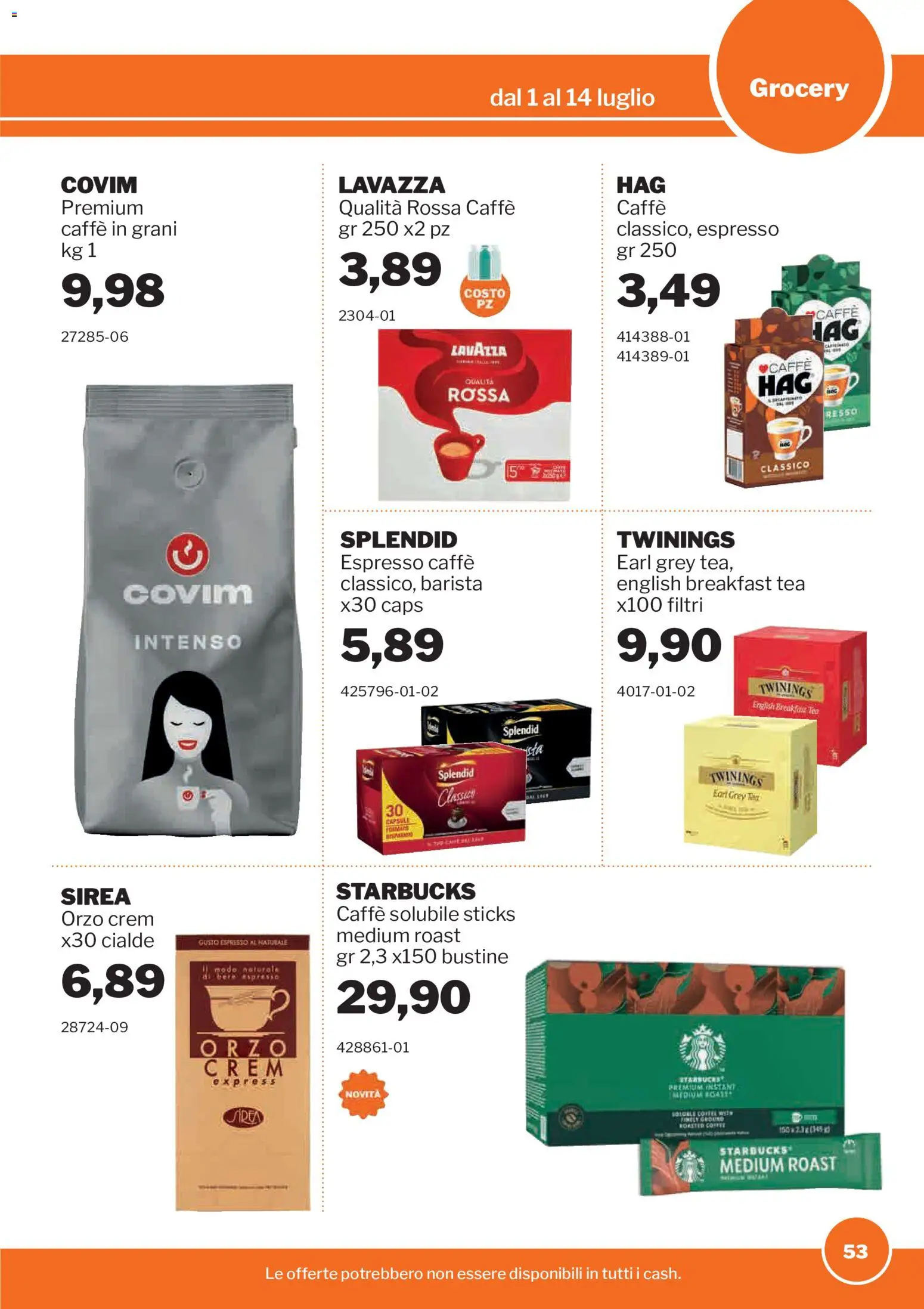 Volantino Sogegross del 01/07/2026 | Pagina: 53 | Prodotti: Caffè, Caffè in grani, Lavazza