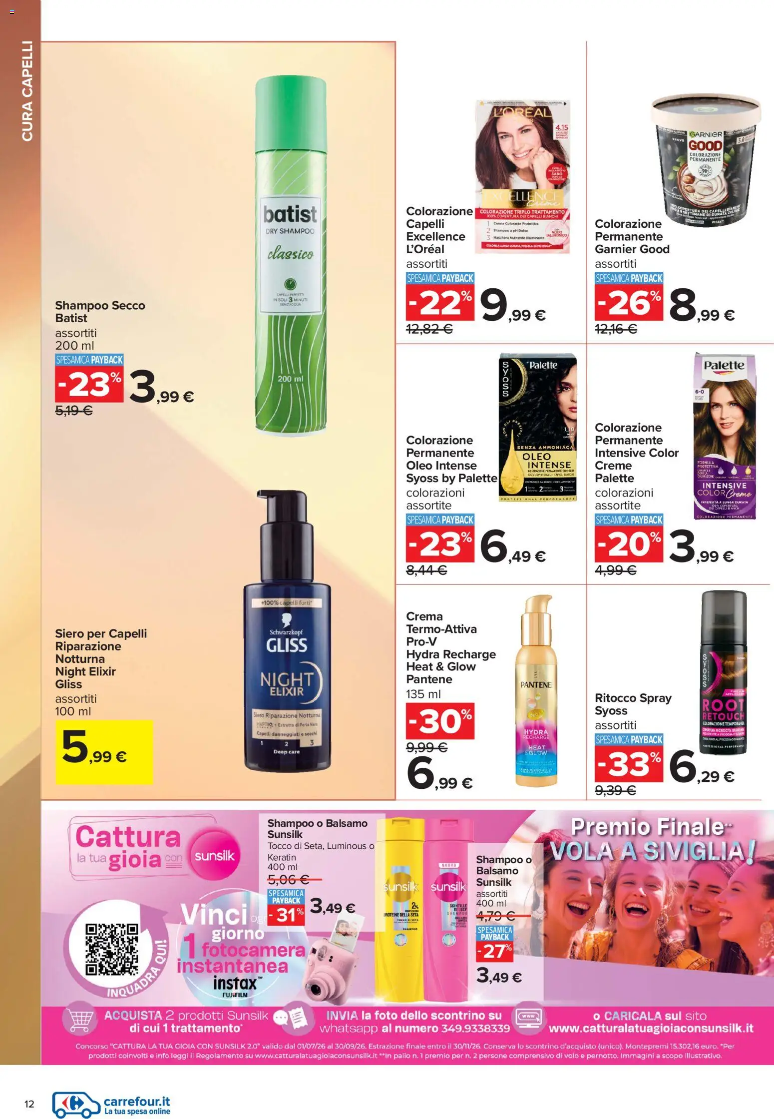 Volantino Carrefour del 10/07/2026 | Pagina: 12 | Prodotti: Balsamo, Crema, Maschera, Fotocamera