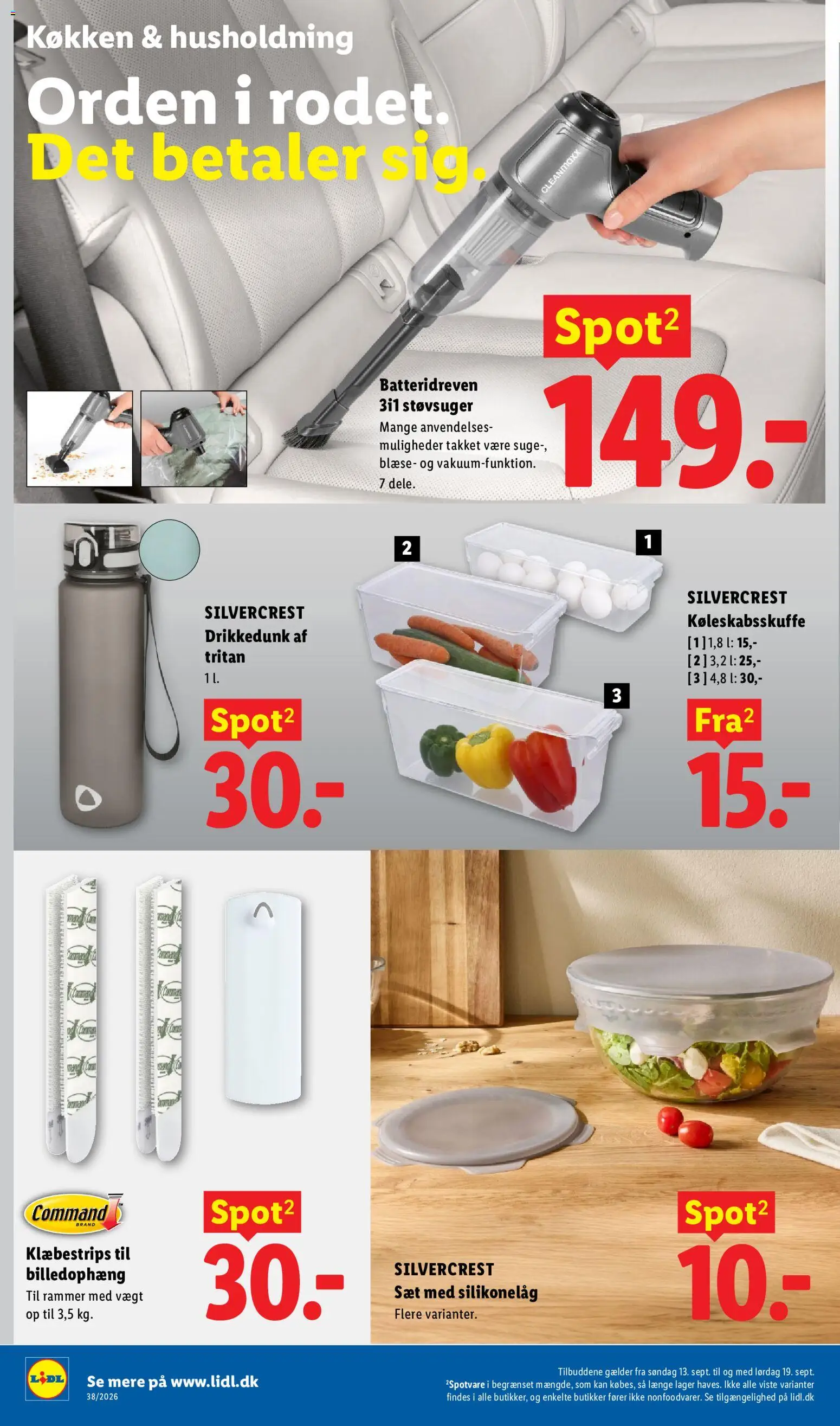 Lidl tilbudsavis – gyldig fra 13/09/2026 | Side: 2 | Produkter: Rammer, Søm, Støvsuger