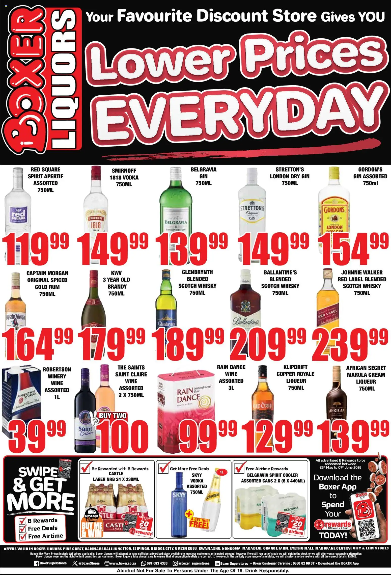 New Boxer catalogue – valid from 11.05.2026 | Page: 2 | Products: Brandy, Cooler, Beer, Stock