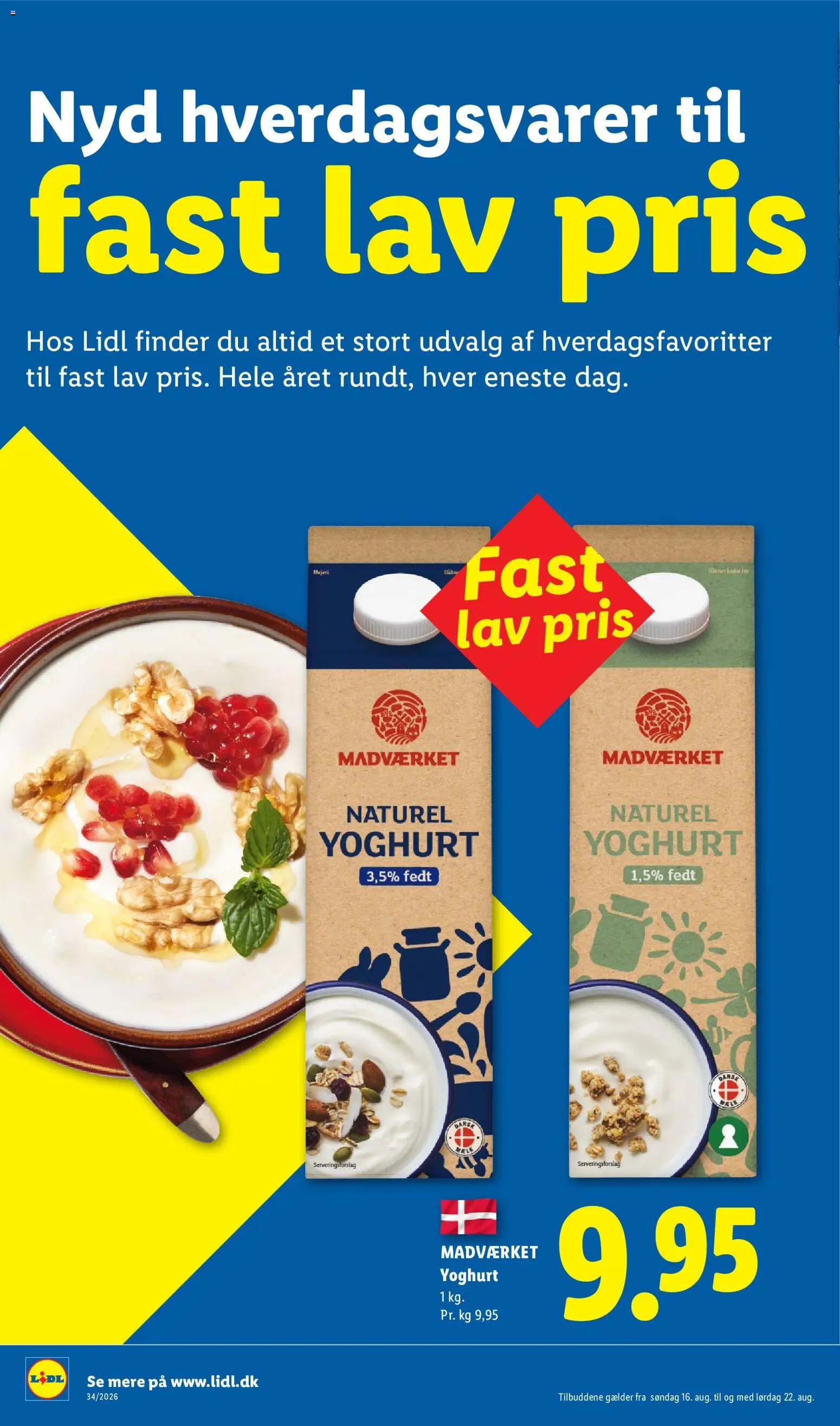 Lidl tilbudsavis – gyldig fra 16/08/2026 | Side: 9 | Produkter: Yoghurt