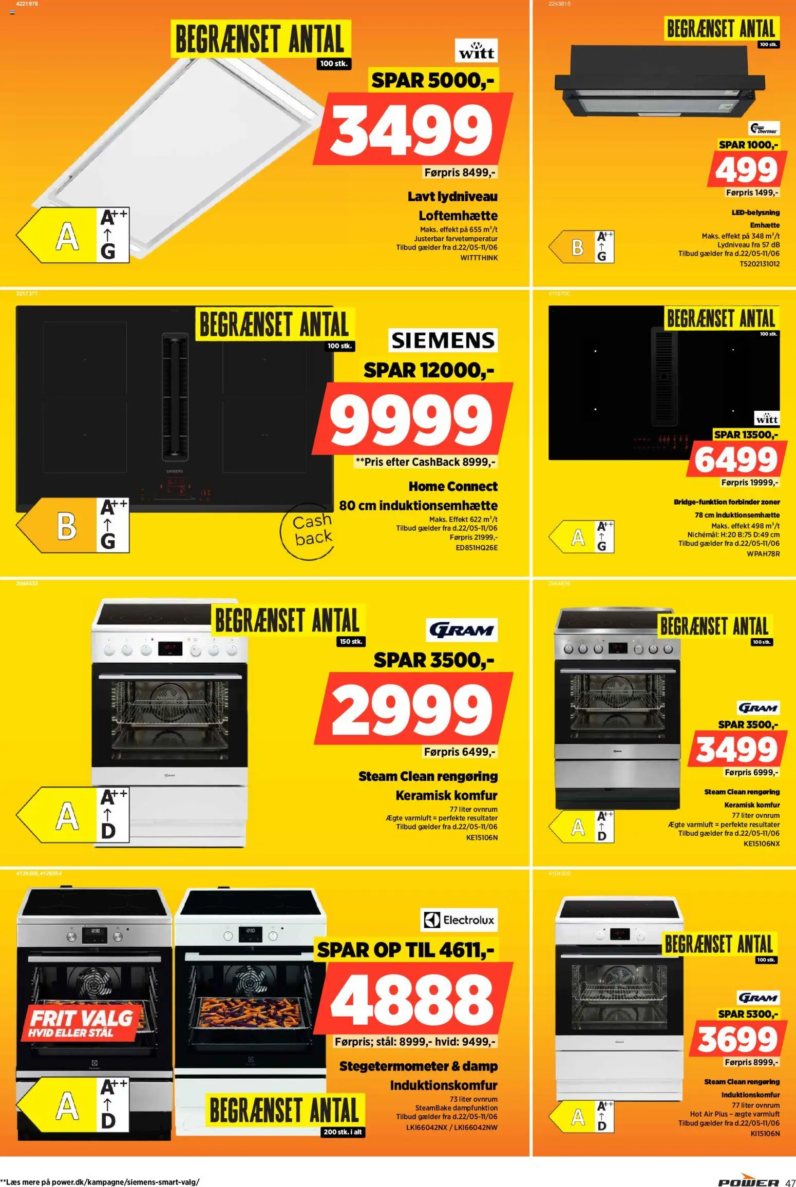 Power tilbudsavis – gyldig fra 05.06.2026 | Side: 47 | Produkter: Komfur
