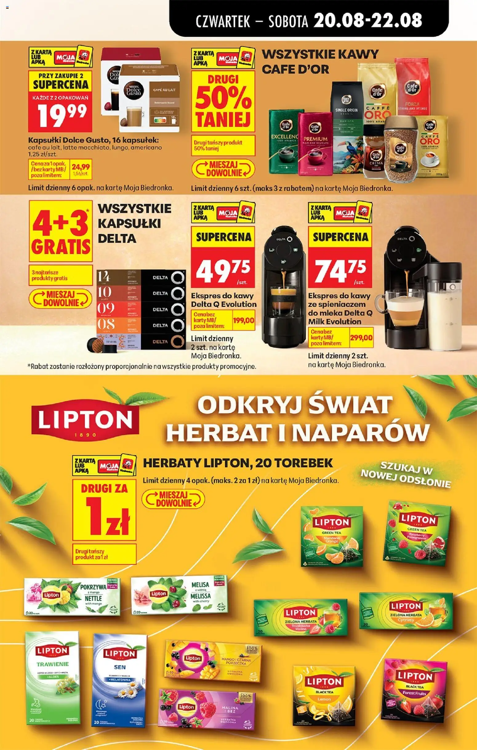 Biedronka Polsko leták - Codziennie niskie ceny od 20.08.2026 | Strana: 65 | Produkty: Mango, Cafe au lait, Crema, Karty