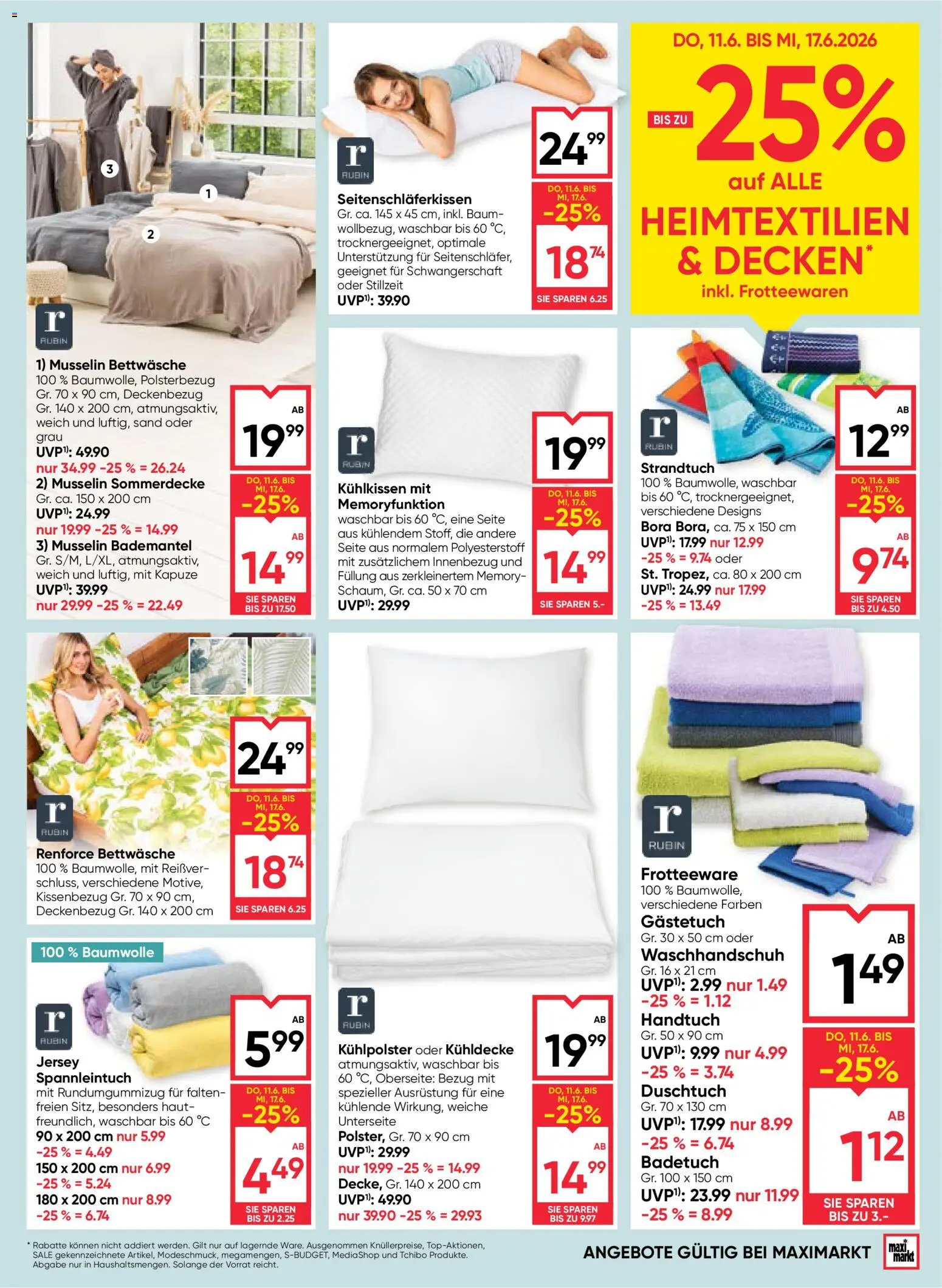 Maximarkt Flugblatt gültig ab 11.06.2026 | Seite: 21 | Produkte: Bademantel
