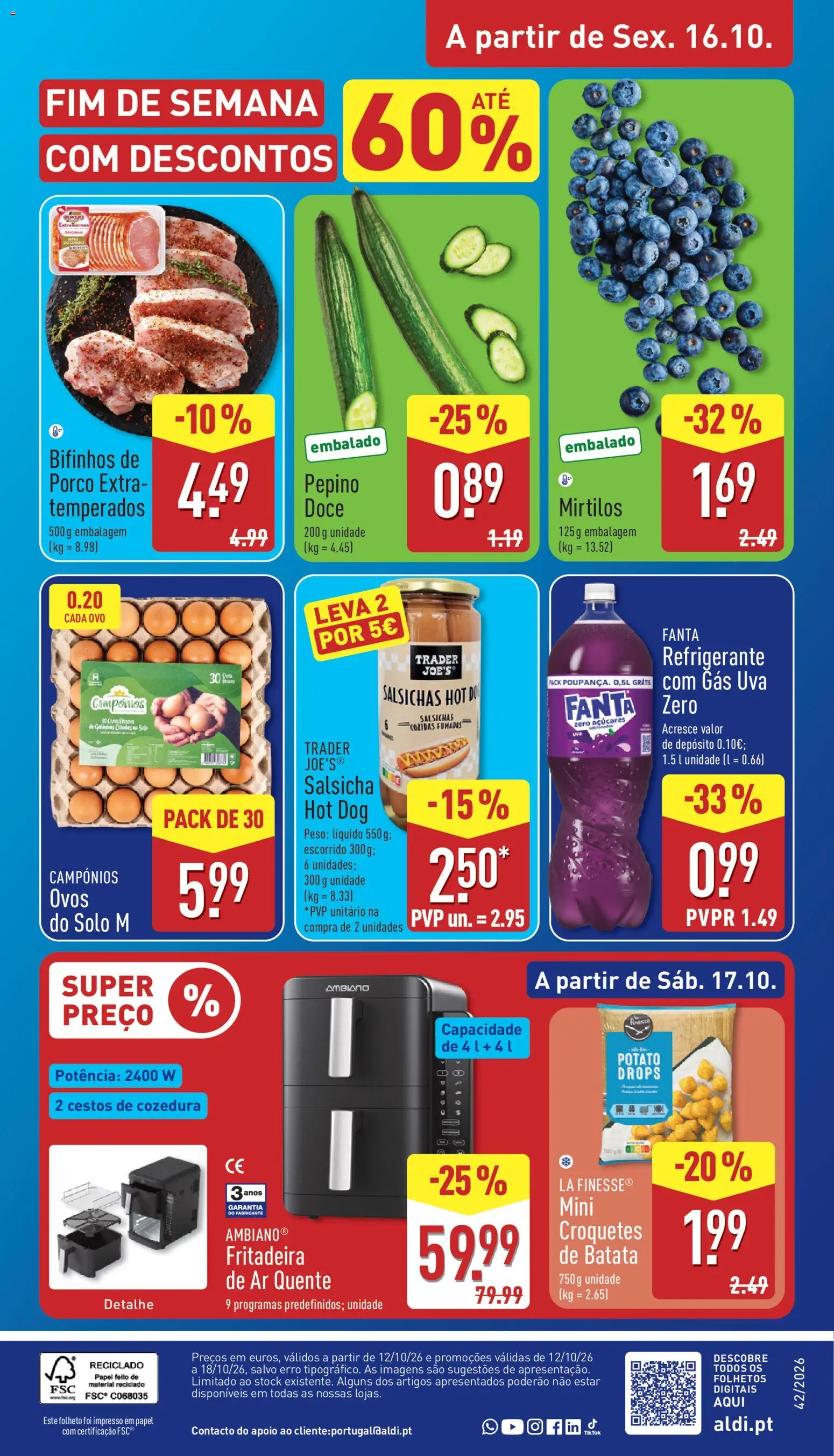 Aldi folheto │ válido de 12/10/2026 | Página: 34 | Produtos: Fritadeira, Fanta, Croquetes, Ovos