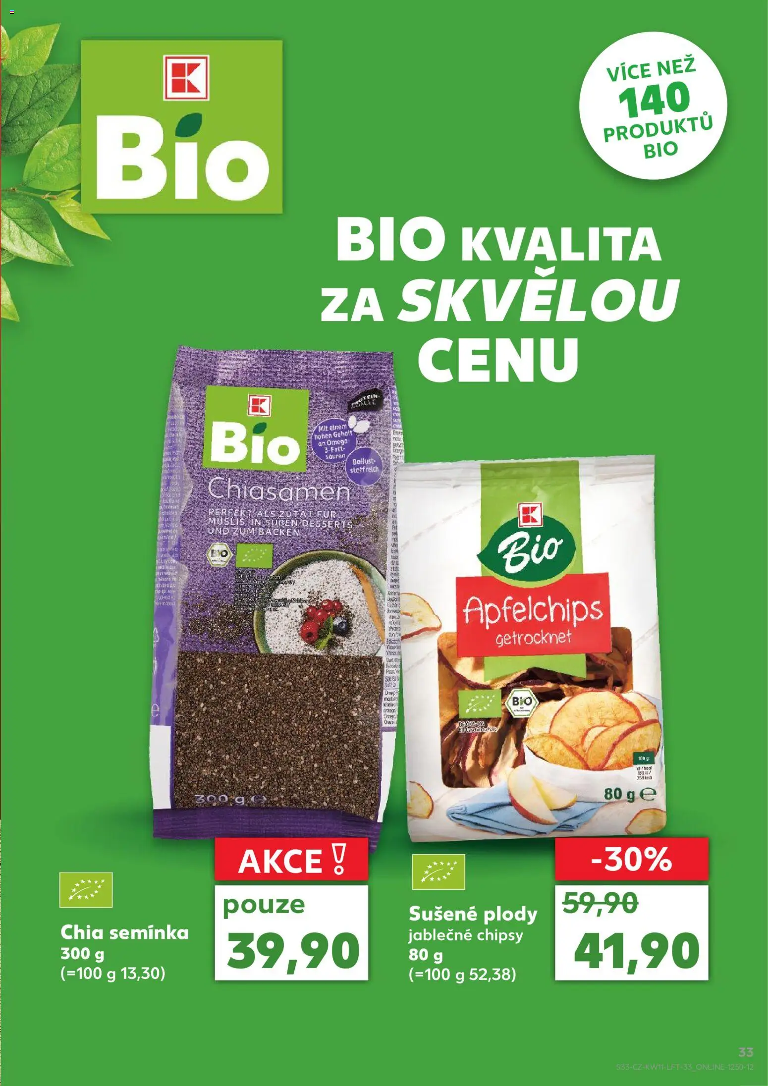Kaufland leták od 11.03.2026 | Strana: 33 | Produkty: Omega, Chia, Chipsy, Chia semínka