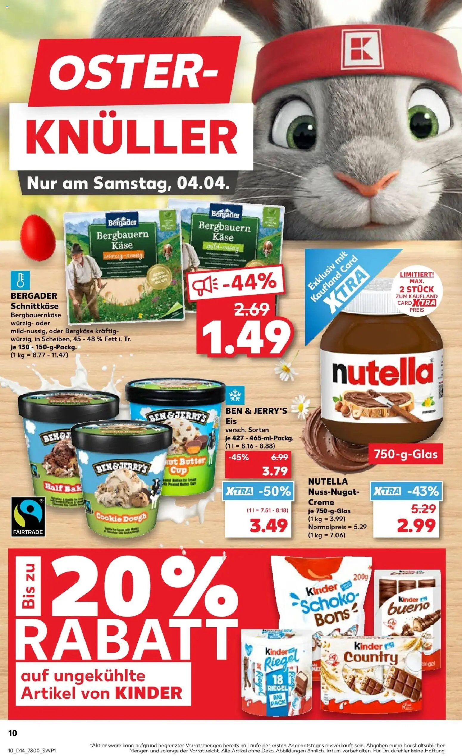 Kaufland Prospekt Überlingen	 – gültig ab 30.03.2026 | Seite: 24 | Produkte: Kinder bueno, Creme, Nutella, Eis