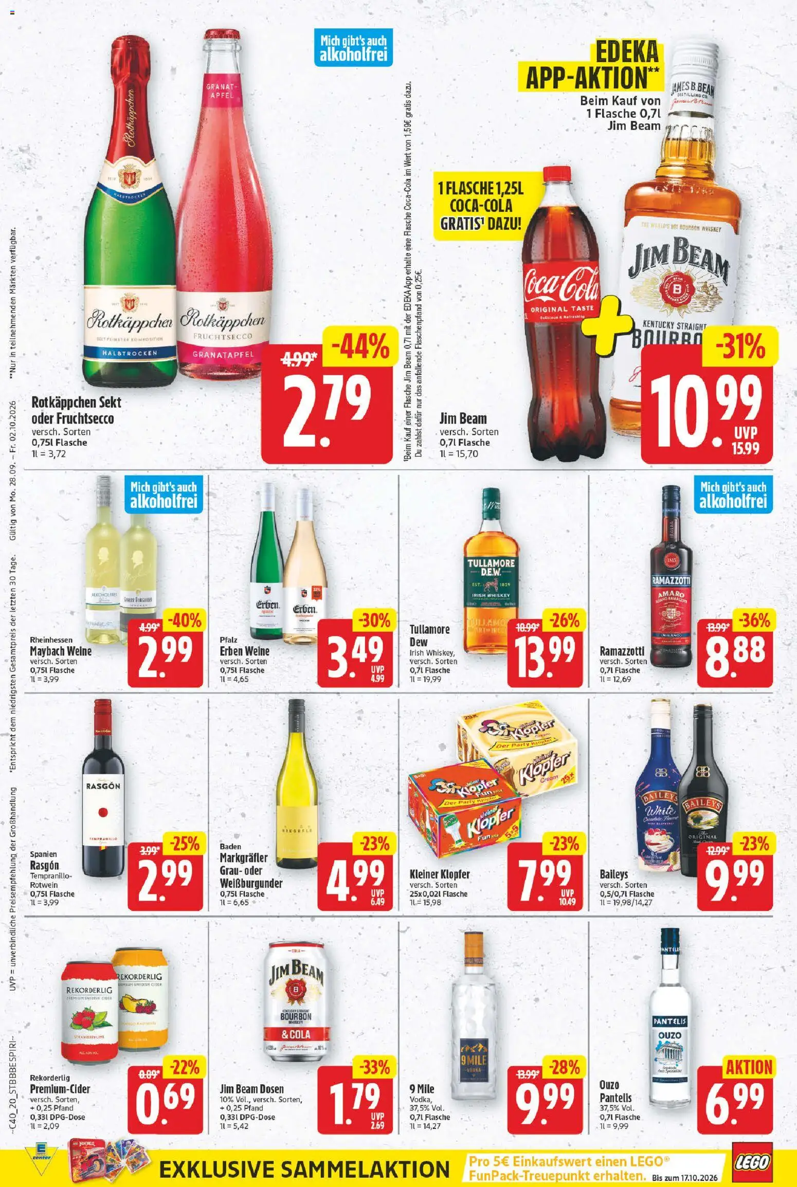 E center Prospekt – gültig ab 28.09.2026 | Seite: 20 | Produkte: Granatapfel, Baileys, Bourbon, Whiskey