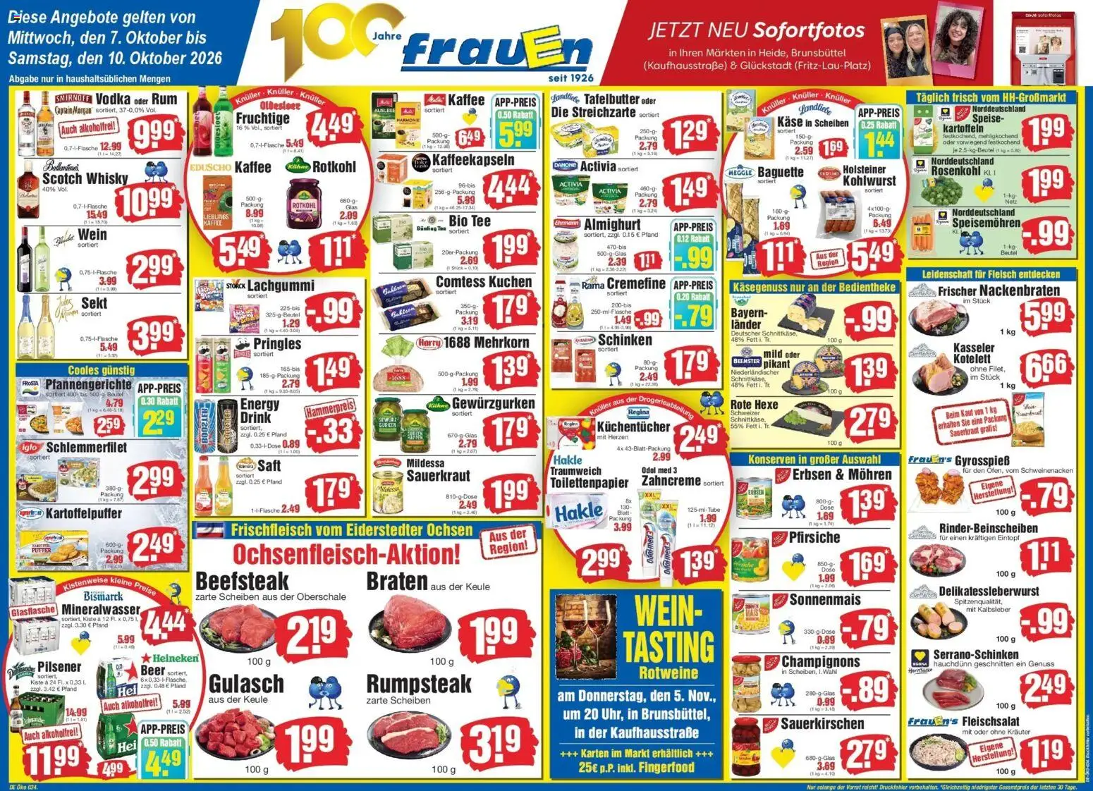 Edeka Prospekt Heide (ab 05.10.2026) » Angebote Online | Seite: 1 | Produkte: Käse, Rotkohl, Kartoffeln, Schinken