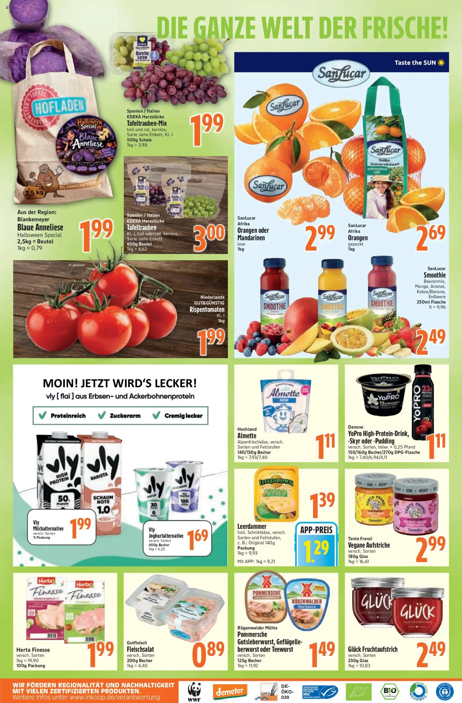 Inkoop Prospekt – gültig ab 26.10.2026 | Seite: 2 | Produkte: Almette, Mühle, Leerdammer, Herta finesse