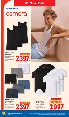 ESMARA MEN Férfi bordázott boxeralsó, Pamutanyagkeverék, Méret: M-XXL, /3 db; 1 db = 799 Ft - amely érvényes a következő dátumtól: 2026.09.17. | Oldal: 54 | Termékek: Atléta, Boxeralsó, Esmara