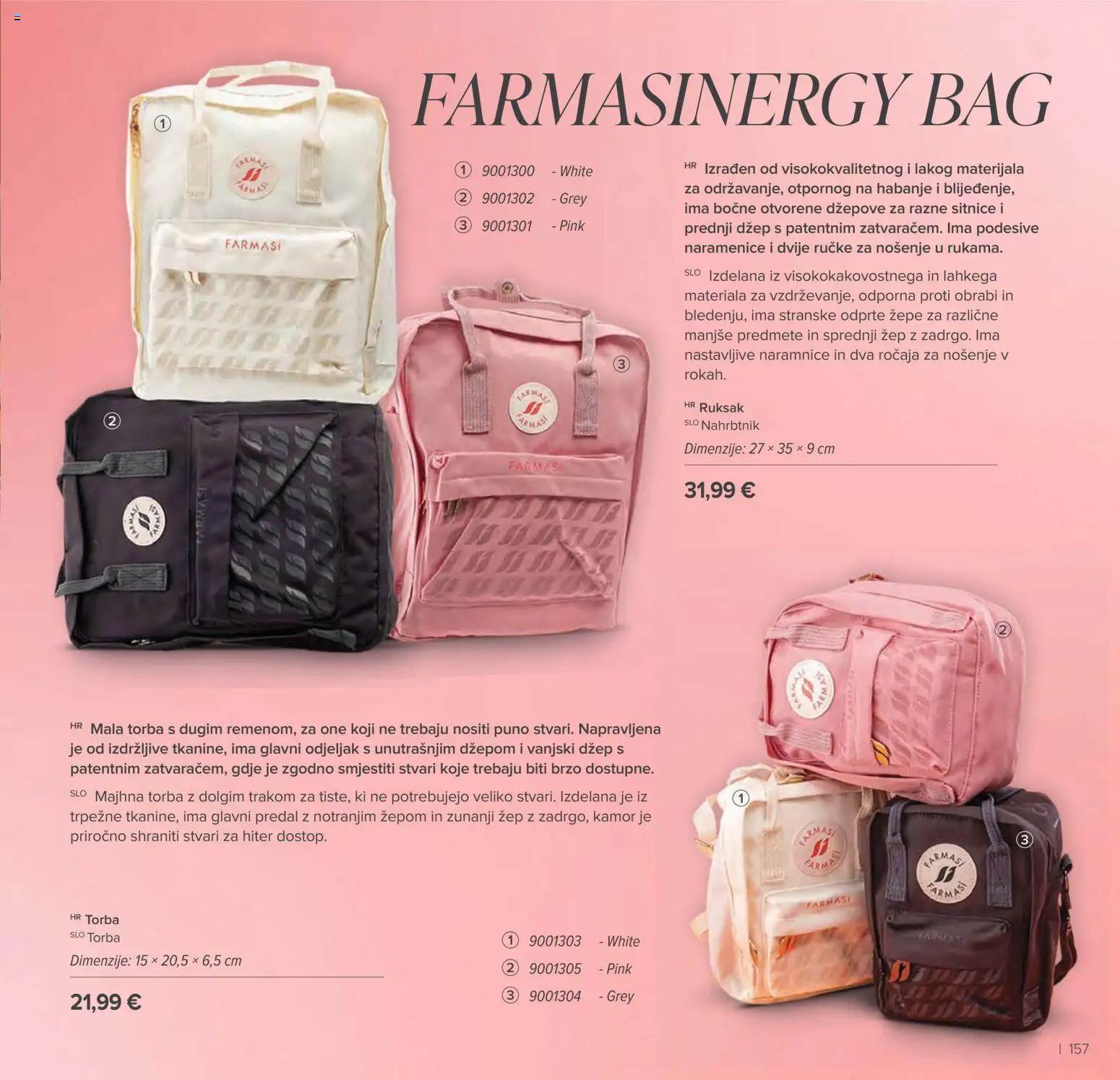 Farmasi katalog | vrijedi od 01.07.2026 | Stranica: 157 | Proizvodi: Ruksak, Torba