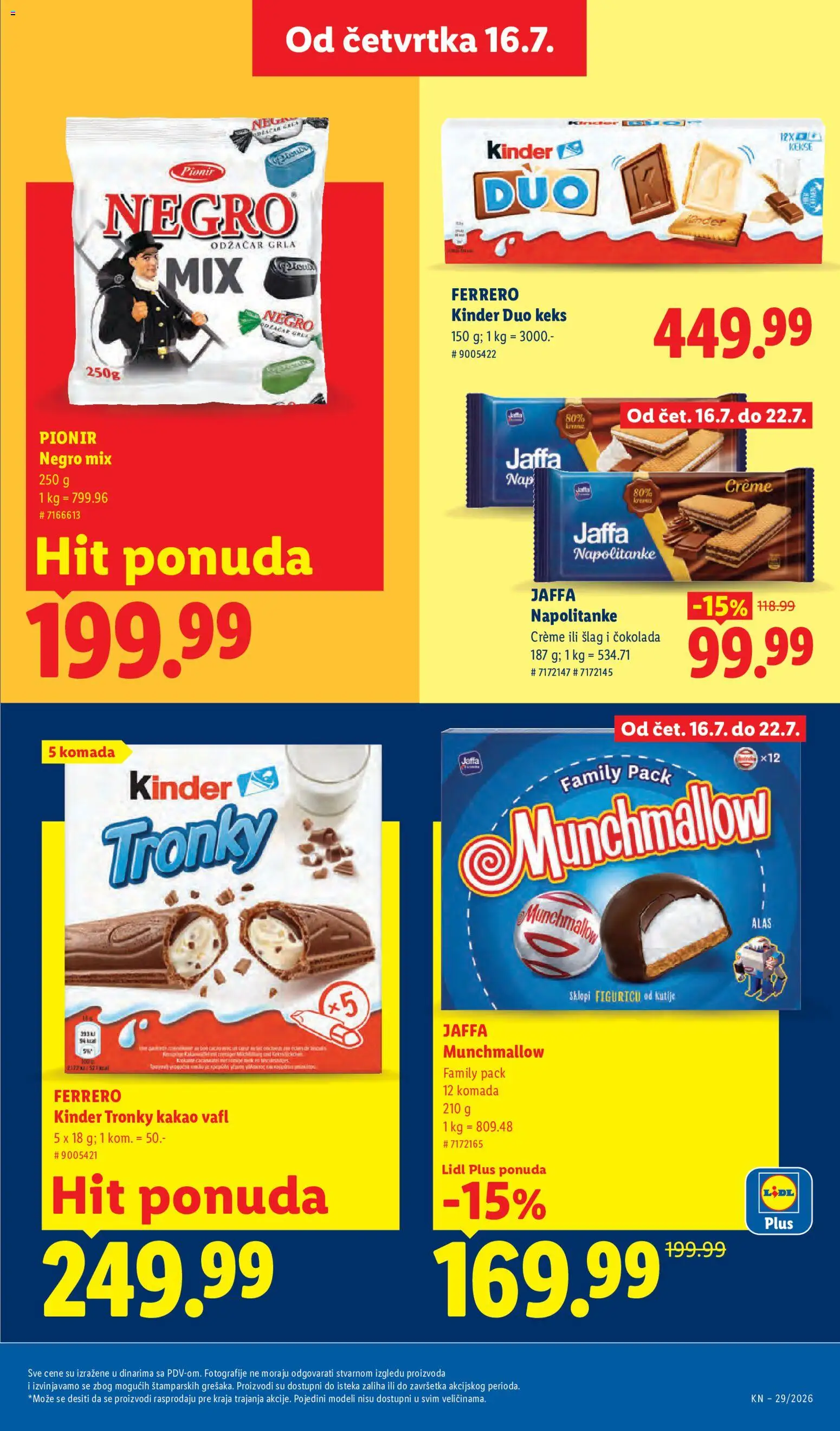 Lidl katalog - važi od 16.07.2026 | Strana: 41 | Proizvode: Šlag, Munchmallow, Ferrero, Napolitanke