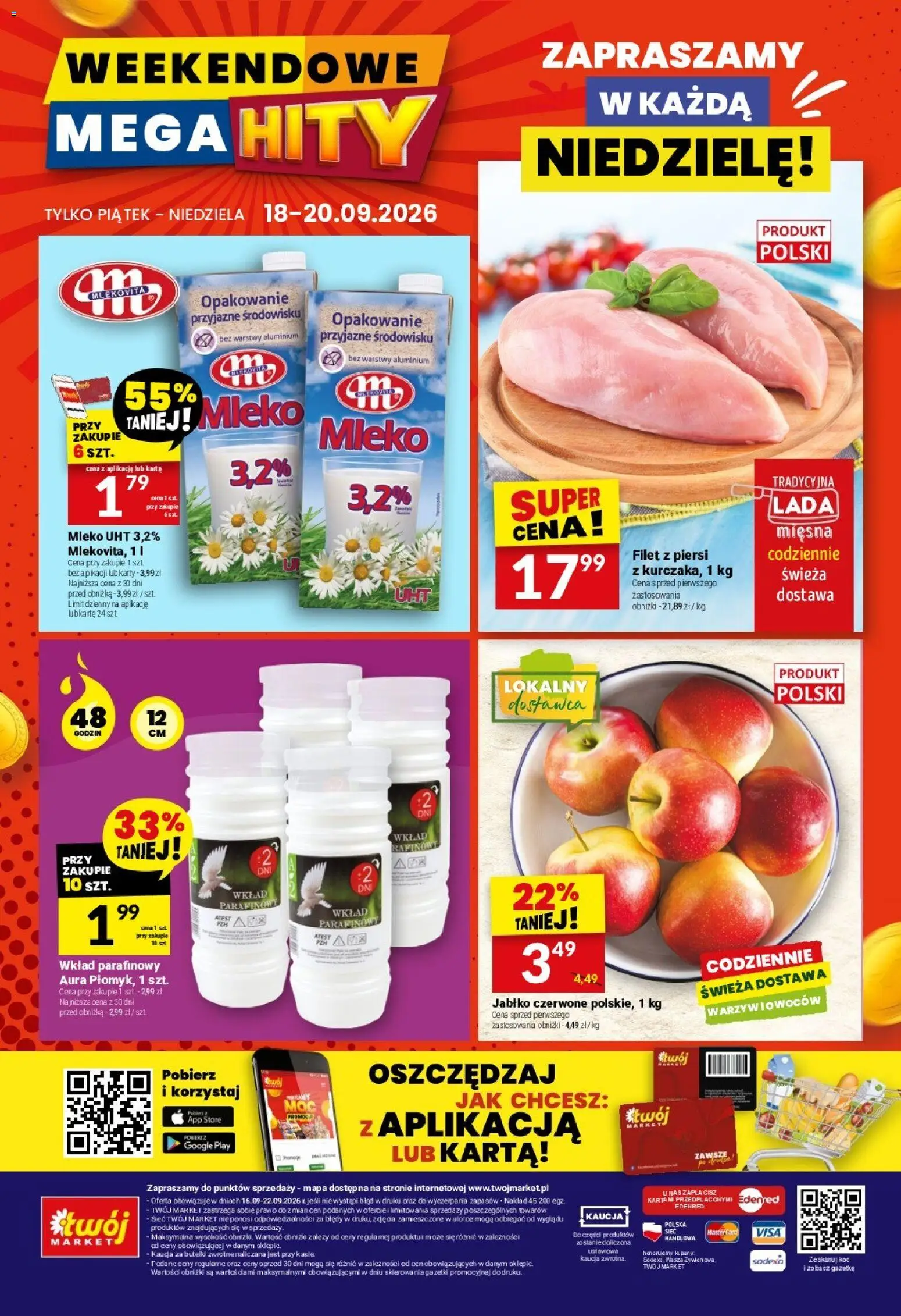 Twój Market gazetka od 16.09.2026 | Strona: 32 | Produkty: Karta, Piersi, Filet, Mleko UHT