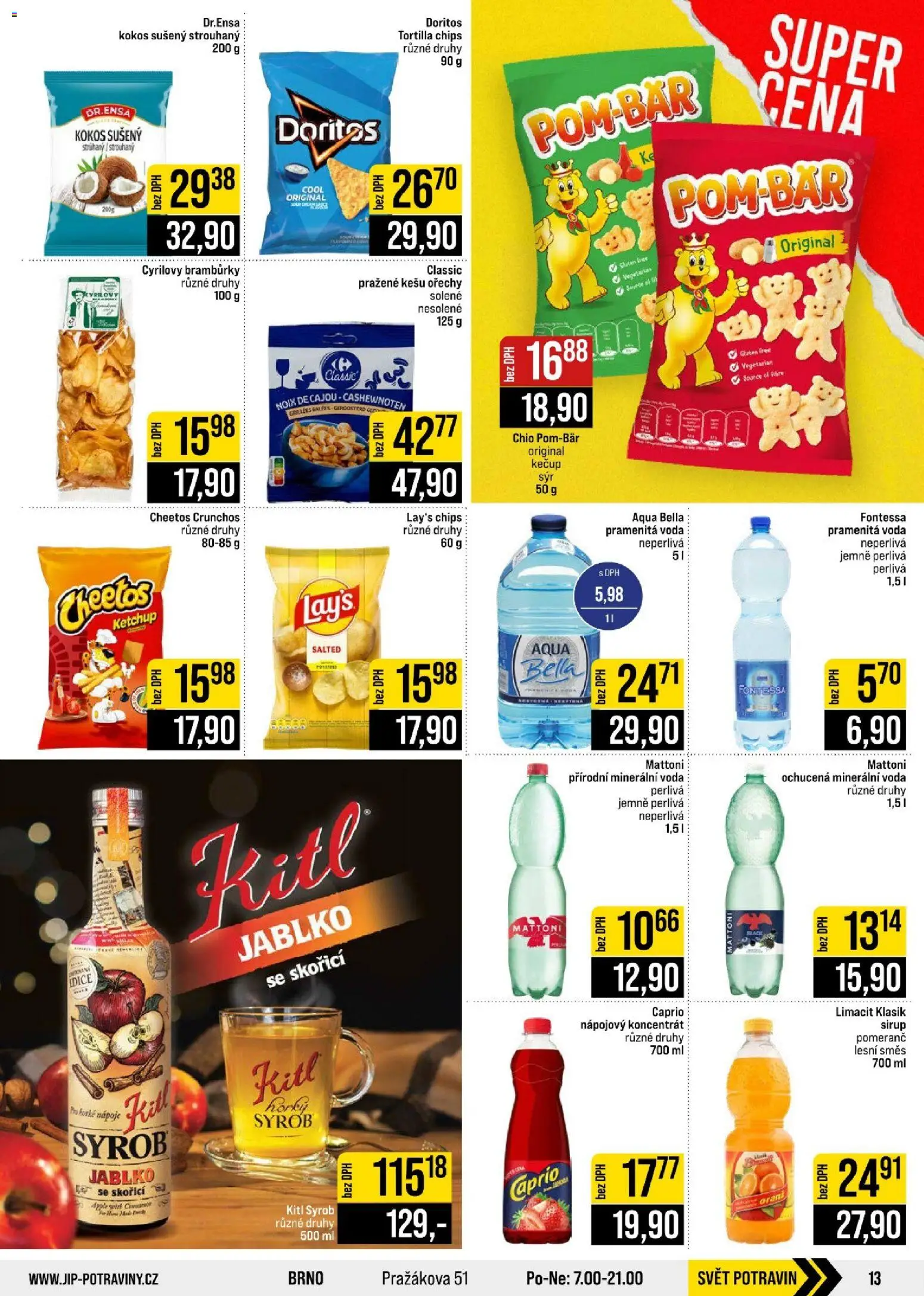 Jip leták - Cash & Carry od 30.09.2026 | Strana: 13 | Produkty: Kešu ořechy, Voda, Ořechy, Nápoje