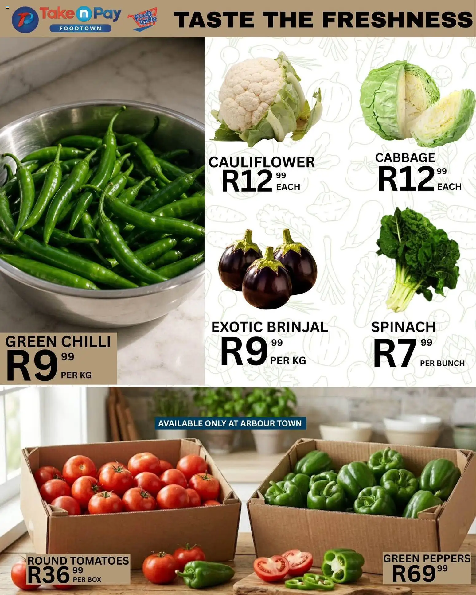 New Take n Pay catalogue – valid from 21/08/2026 | Page: 14 | Products: Cauliflower, Box, Tomatoes, Chilli