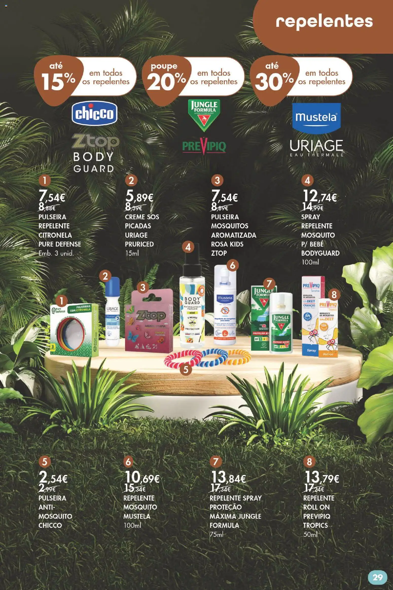 Pingo Doce Bem Estar Verão Lojas │ válido de 02/07/2026 | Página: 29 | Produtos: Pulseira, Repelente, Creme