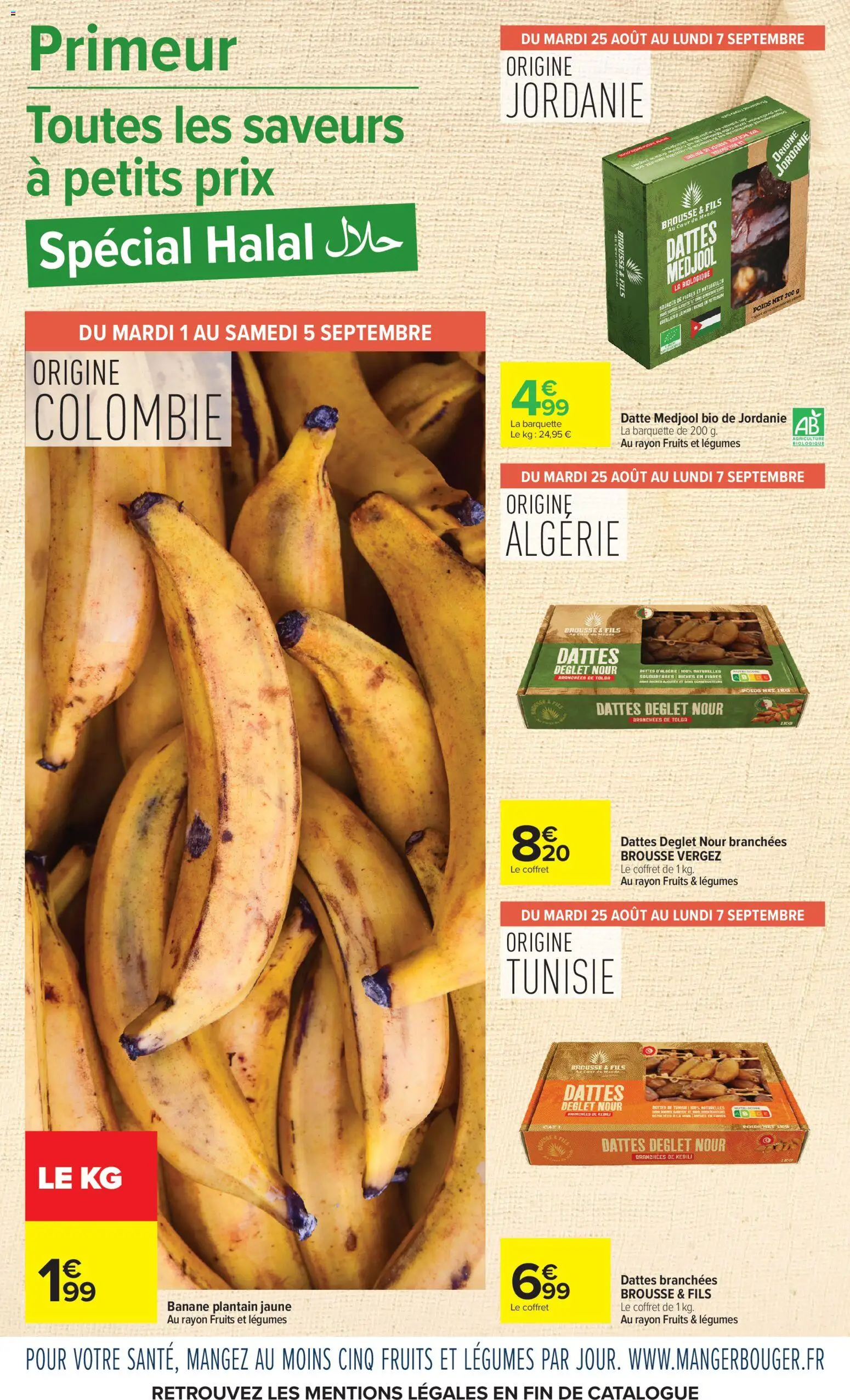{H1} | Page: 3 | Produits: Dattes, Poids, Banane, Bottes
