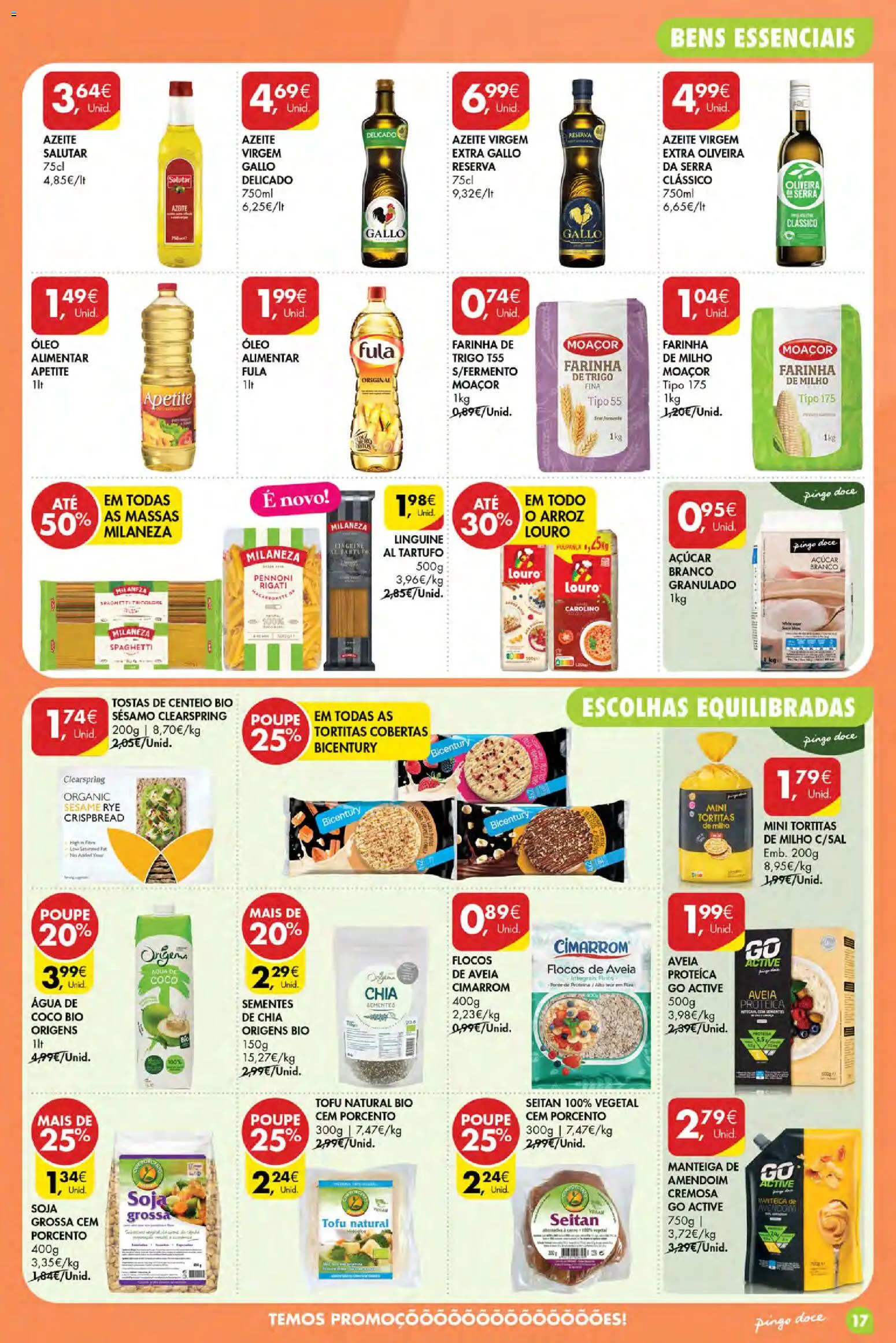 Pingo Doce Poupe Esta Semana Açores │ válido de 16/07/2026 | Página: 17 | Produtos: Centeio, Óleo, Arroz, Flocos