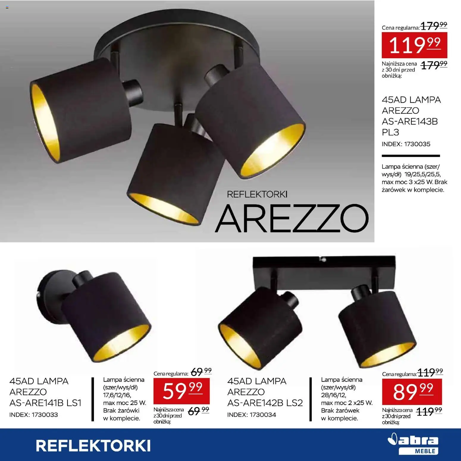 Abra meble gazetka od 24.09.2026 | Strona: 13 | Produkty: Lampa, Żarówki