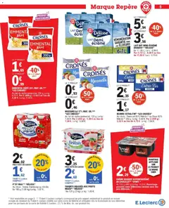 E.Leclerc - Prévisualisation de CRÈME DESSERT HYPERPROTÉINÉ AU CHOCOLAT(4) "SPORT", 4x 120 g (480 g) Le kg : 4,58 €. Panachage possible entre différentes variétés avec des prix différents.(5) valide à partir de 23/06/2026 | Page: 5