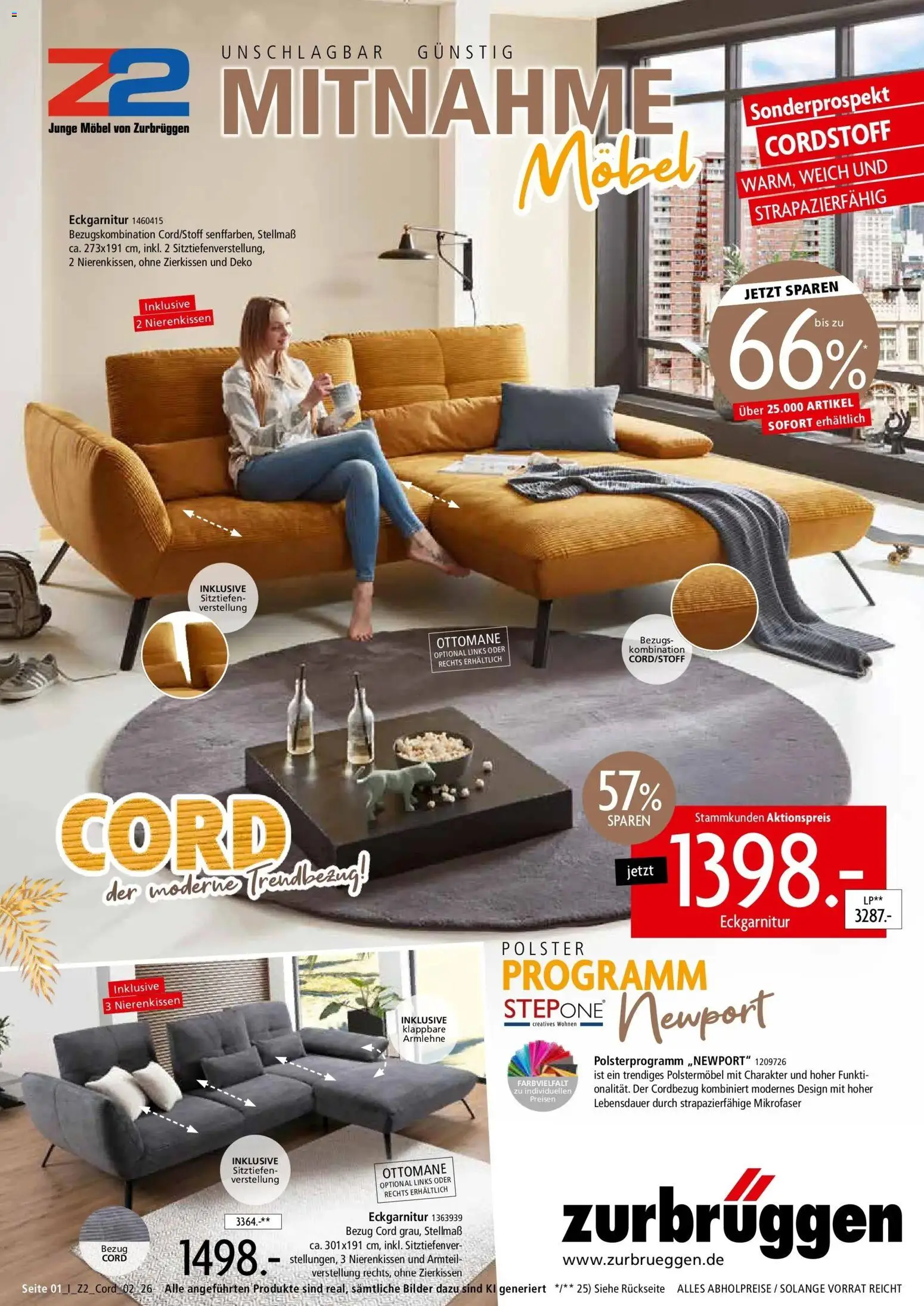Zurbrüggen Mitnahme Möbel – gültig ab 01.09.2026 | Seite: 1 | Produkte: Bilder