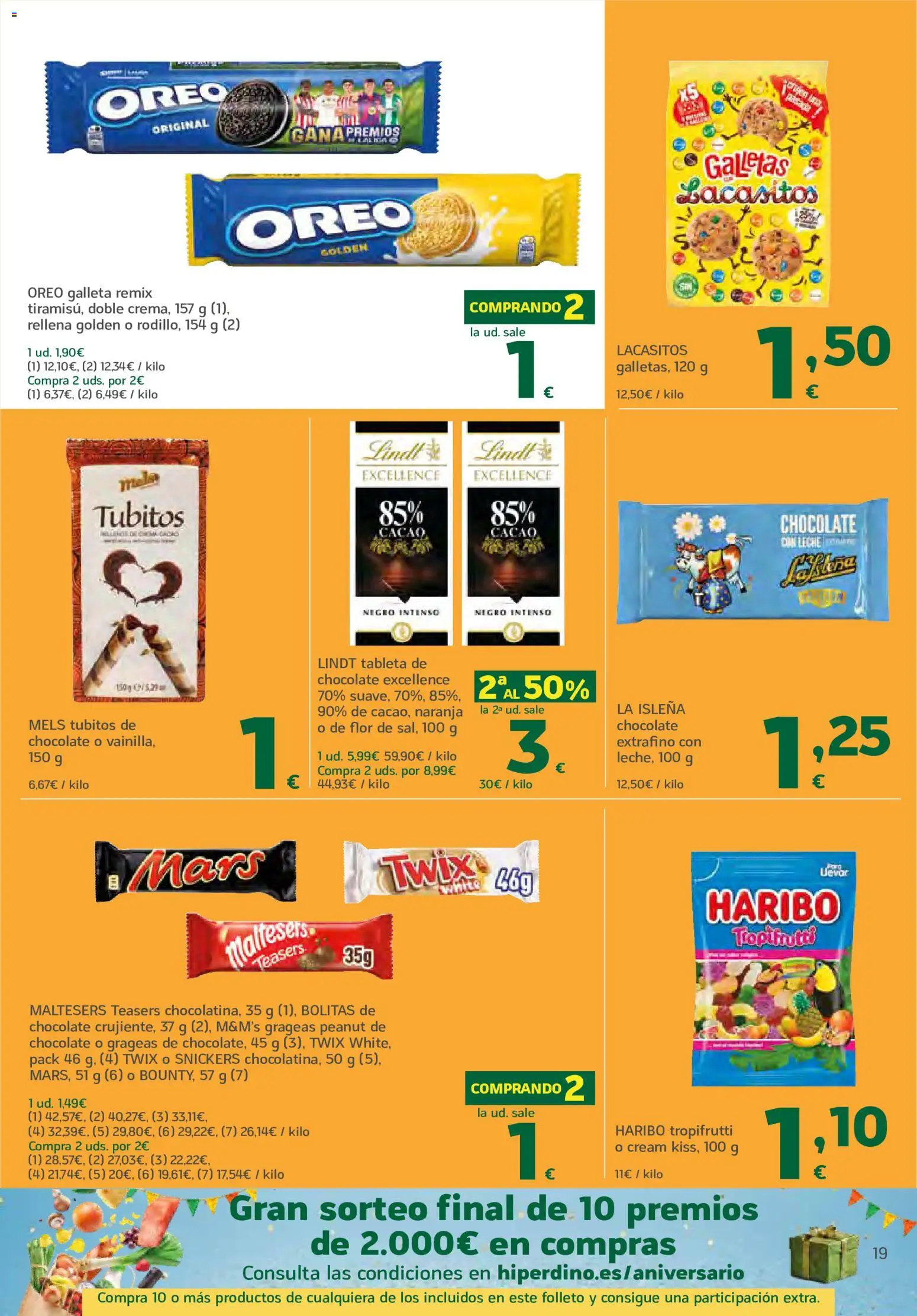 HiperDino folleto │ válido desde el 24/09/2026 | Página: 19 | Productos: Oreo, Lindt, Tableta, Galletas