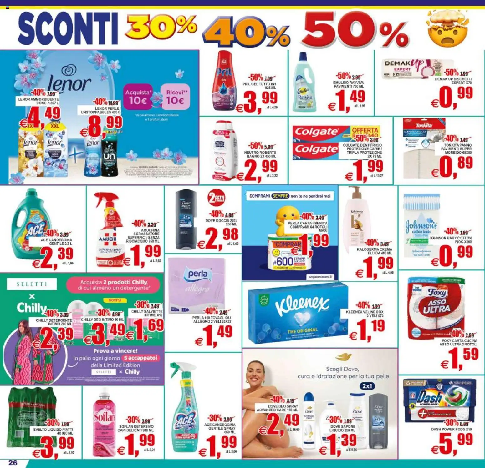 Volantino Pewex del 02/09/2026 | Pagina: 26 | Prodotti: Crema, Detergente, Piatti, Doccia