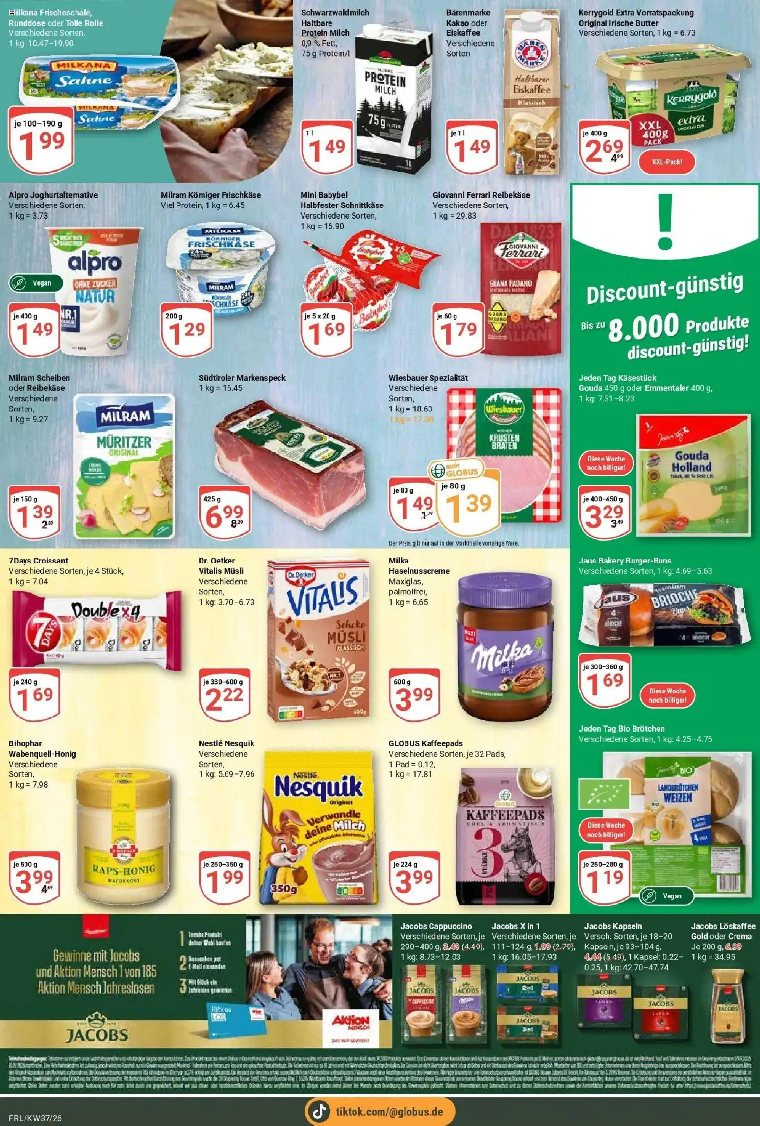Globus Prospekt Freilassing – gültig ab 07.09.2026 | Seite: 16 | Produkte: Milch, Milka, Babybel, Frischkase