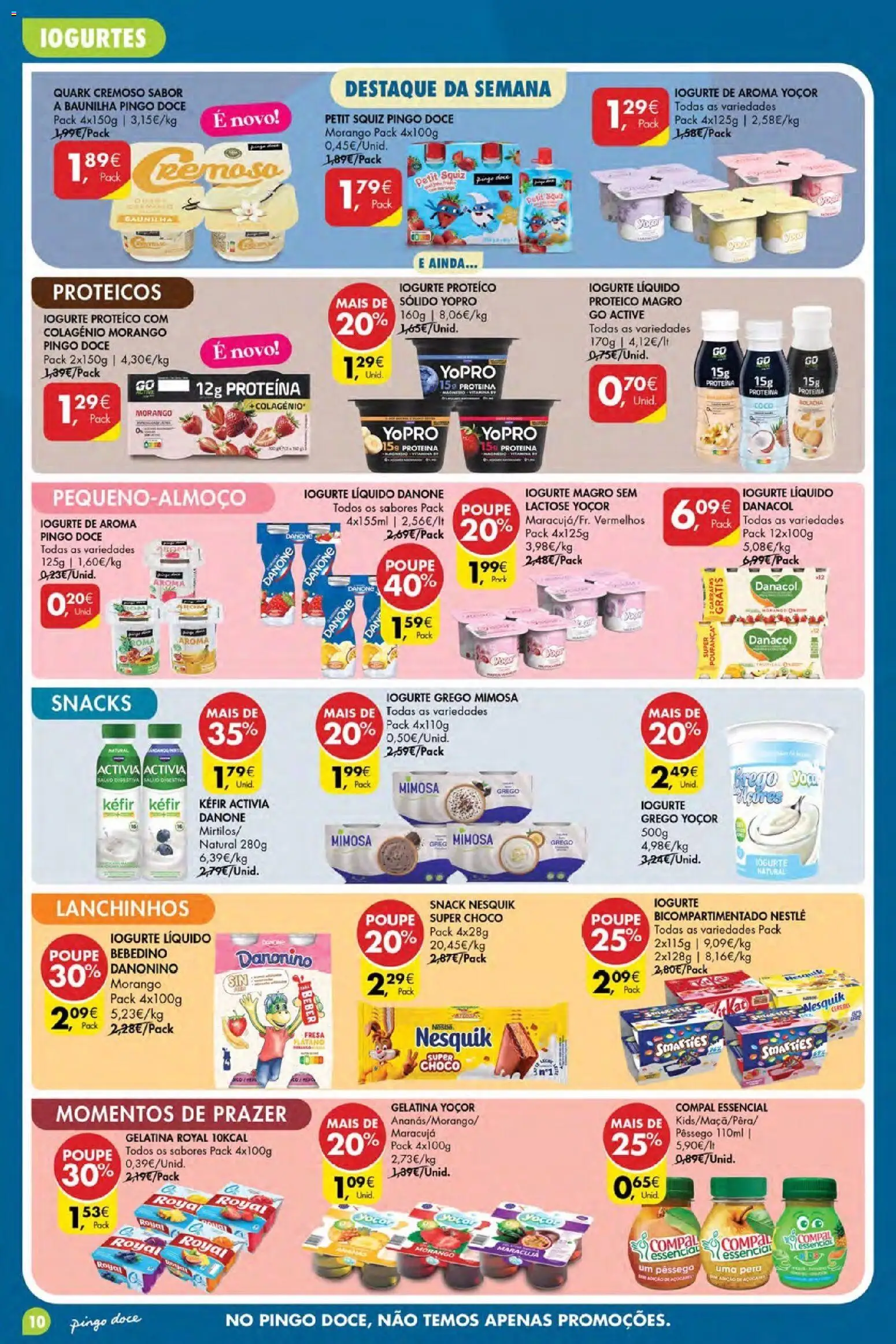 Pingo Doce Poupe Esta Semana Açores │ válido de 28.05.2026 | Página: 10 | Produtos: Gelatina, Iogurtes, Iogurte, Iogurte liquido