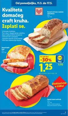 Domaći craft kruh s bučinim sjemenkama, 410 g - Pregled kataloga iz trgovine Lidl, vrijedi od 11.05.2026 | Stranica: 5