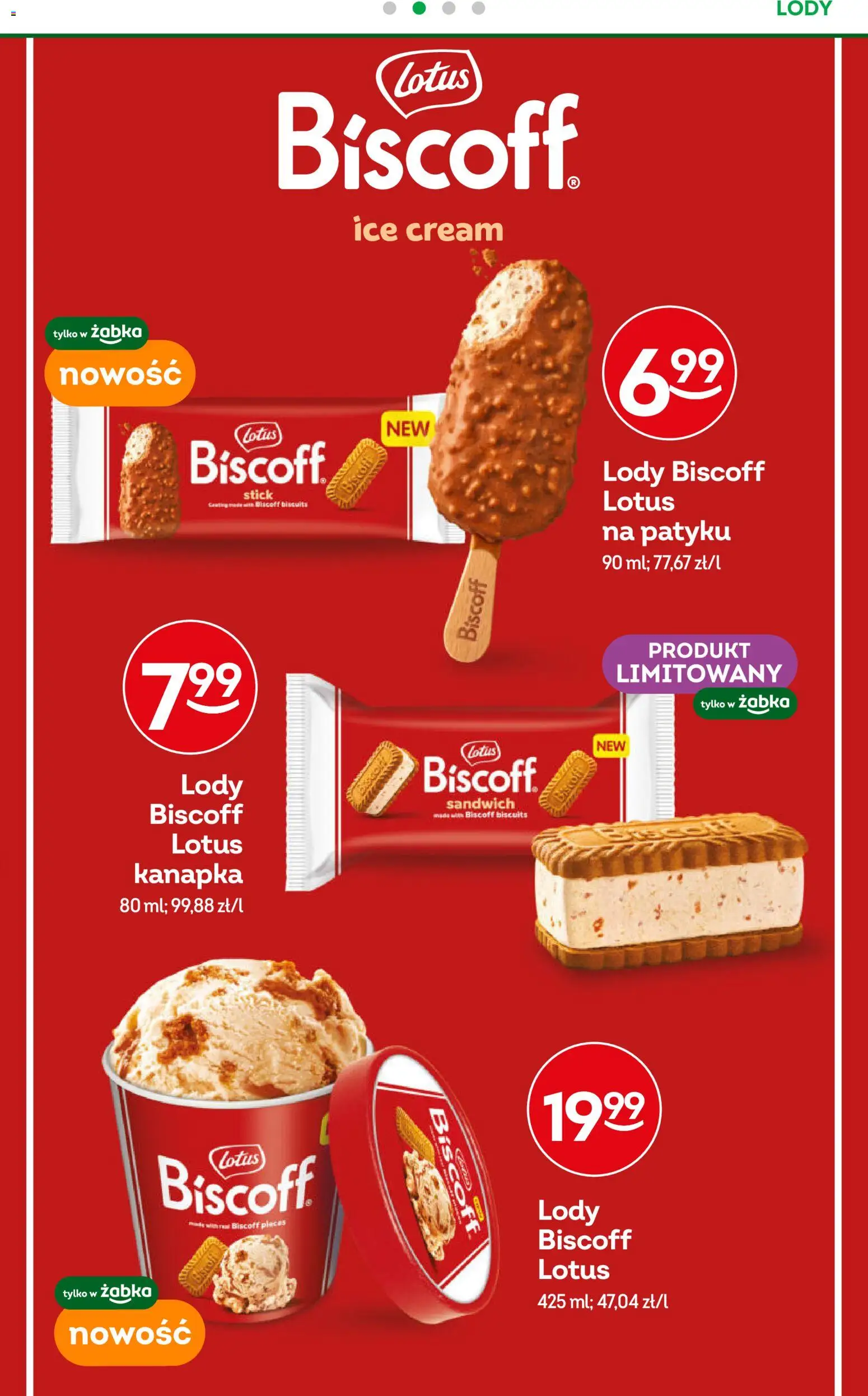 Żabka gazetka od 08.04.2026 | Strona: 49 | Produkty: Krowka, Tiramisu, Lody koral, Lody