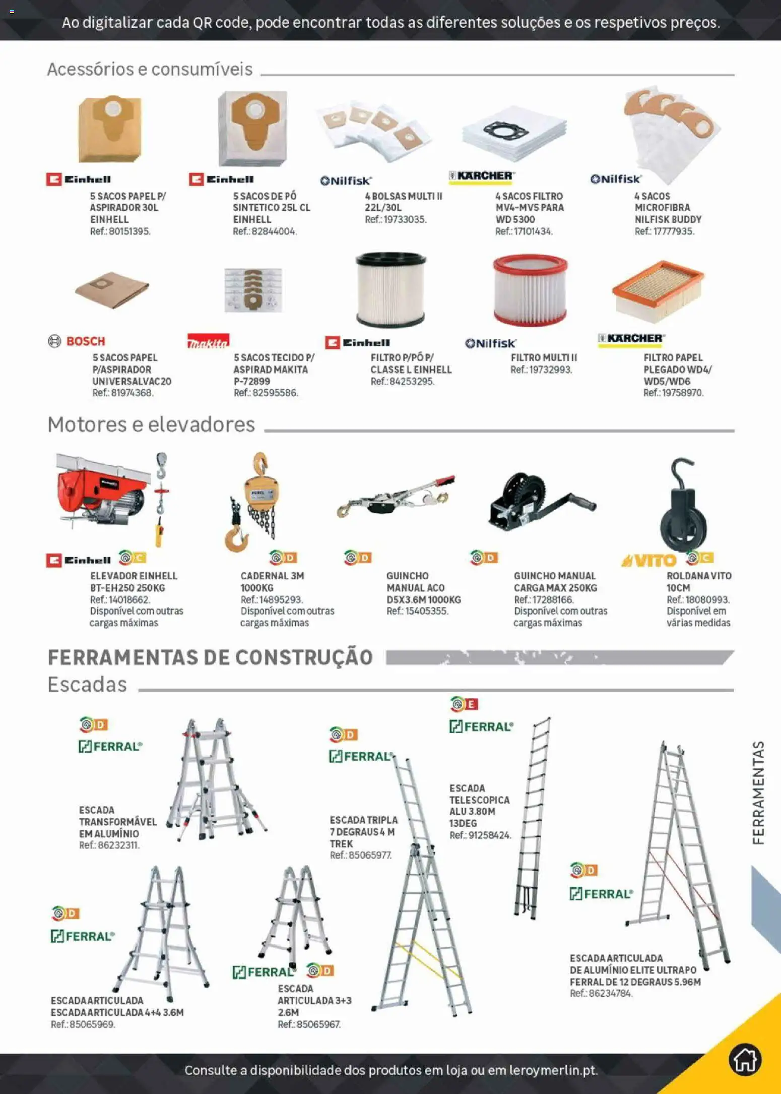 Leroy Merlin Catálogo Pro │ válido de 09.06.2026 | Página: 329 | Produtos: Escada, Aspirador, Pó, Ferramentas