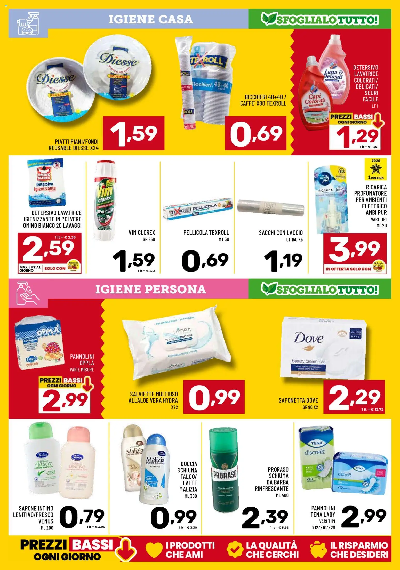 Volantino Il Centesimo del 23/10/2026 | Pagina: 13 | Prodotti: Talco, Latte, Lavatrice, Doccia