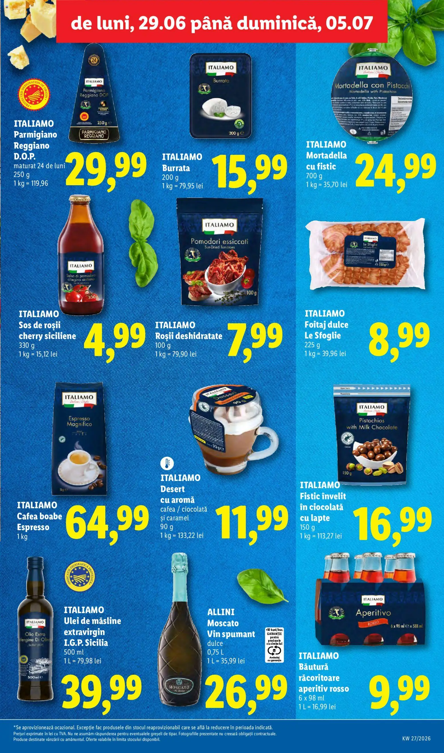 Noul catalog Lidl – valabil de la 29.06.2026 | Pagină: 31 | Produse: Ulei, Cafea, Ciocolată, Vin