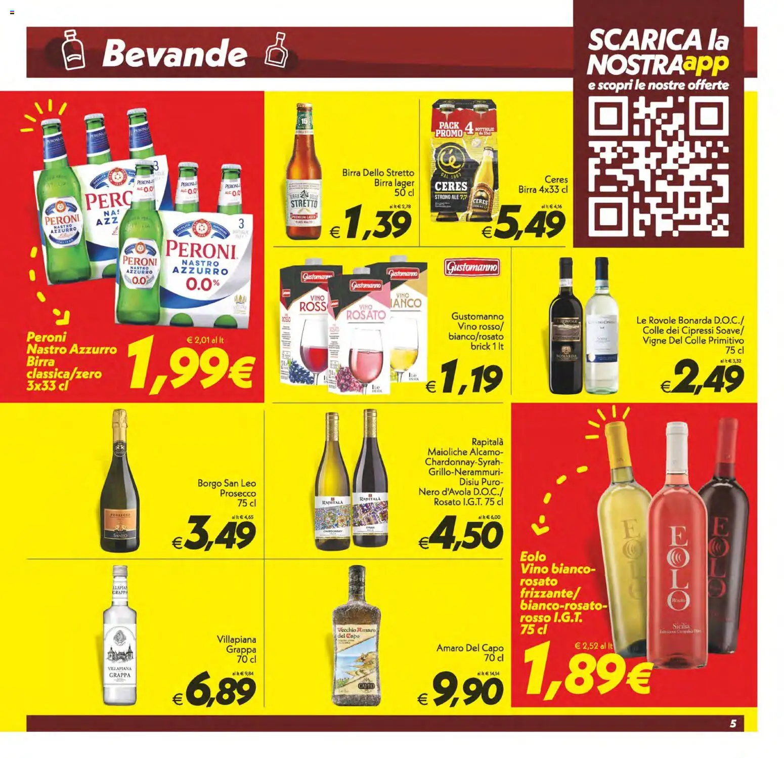 Volantino SuperConveniente del 29.05.2026 | Pagina: 5 | Prodotti: Prosecco, Vino, Grappa, Vino bianco