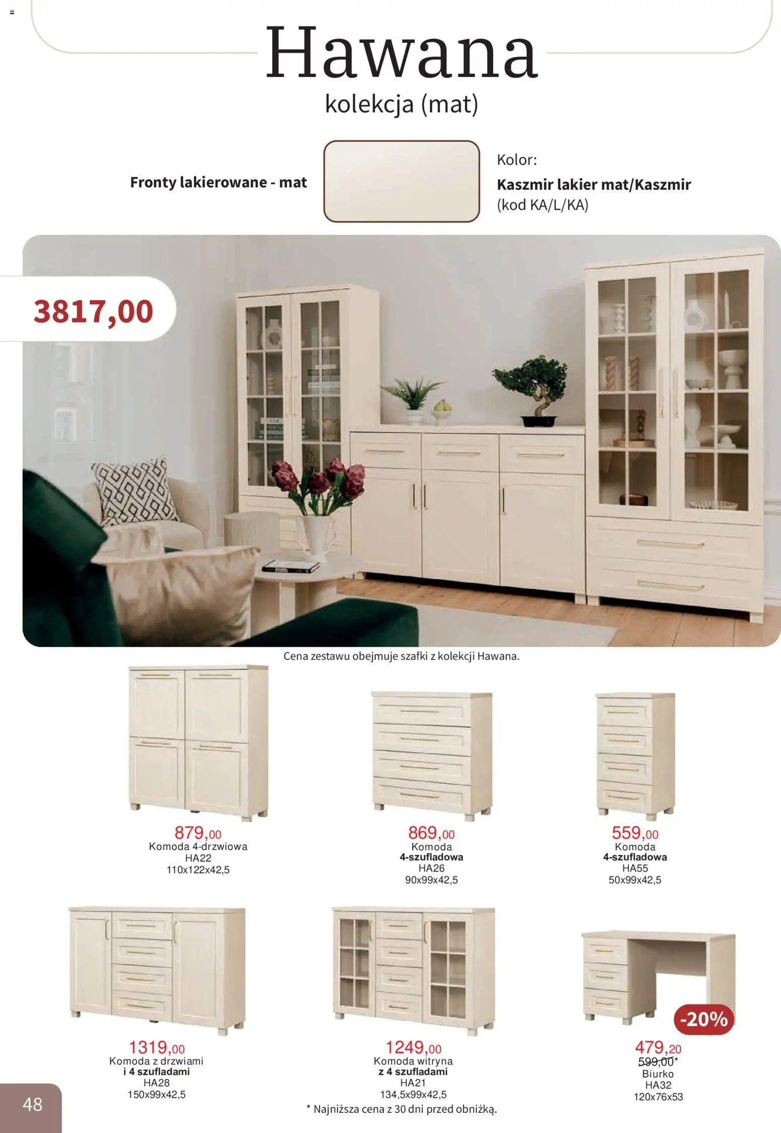 Bodzio Katalog od 01.10.2026 | Strona: 48 | Produkty: Komoda, Biurko, Witryna