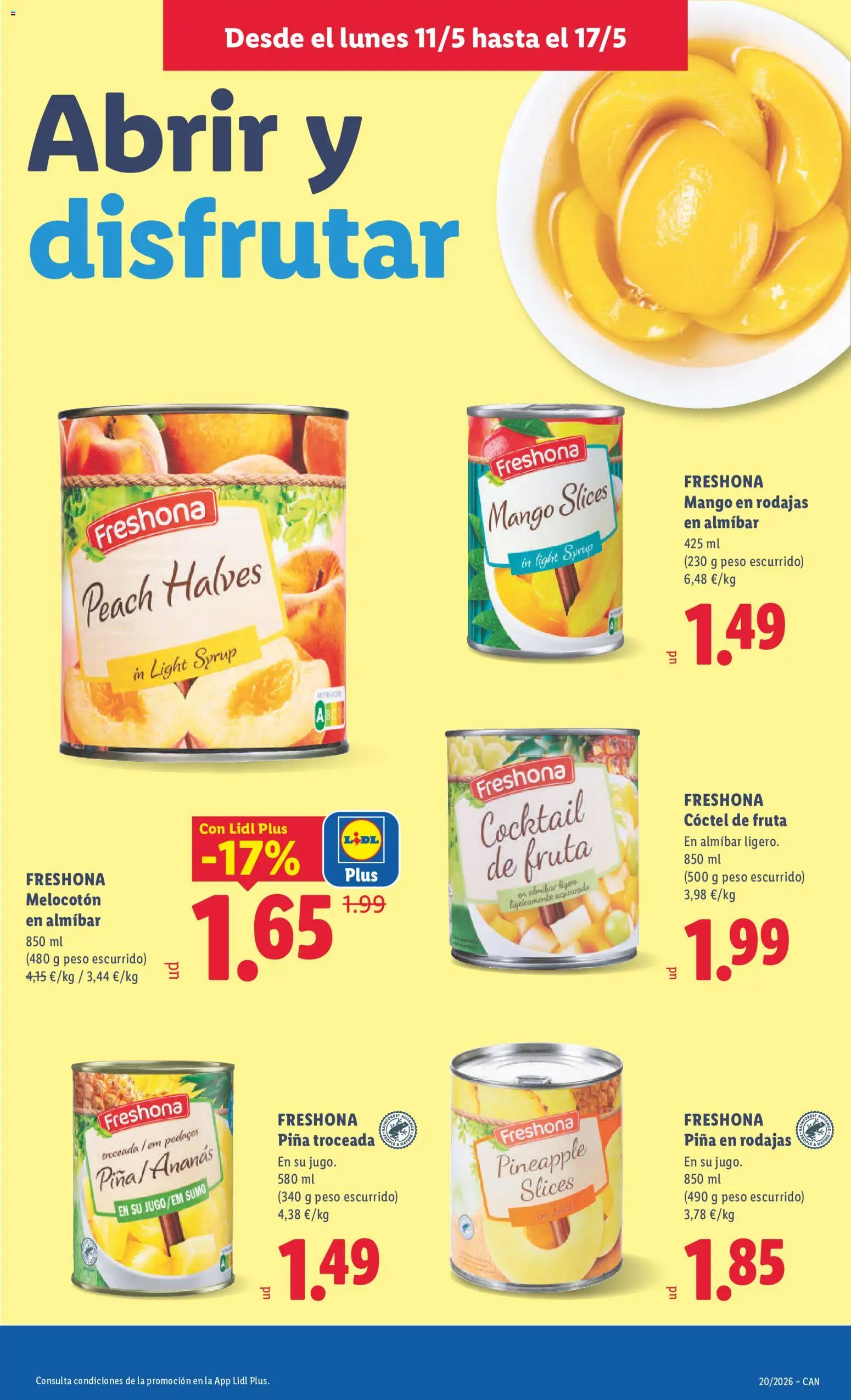 Lidl folleto │ válido desde el 11.05.2026 | Página: 17 | Productos: Piña, Peso, Ρούτερ