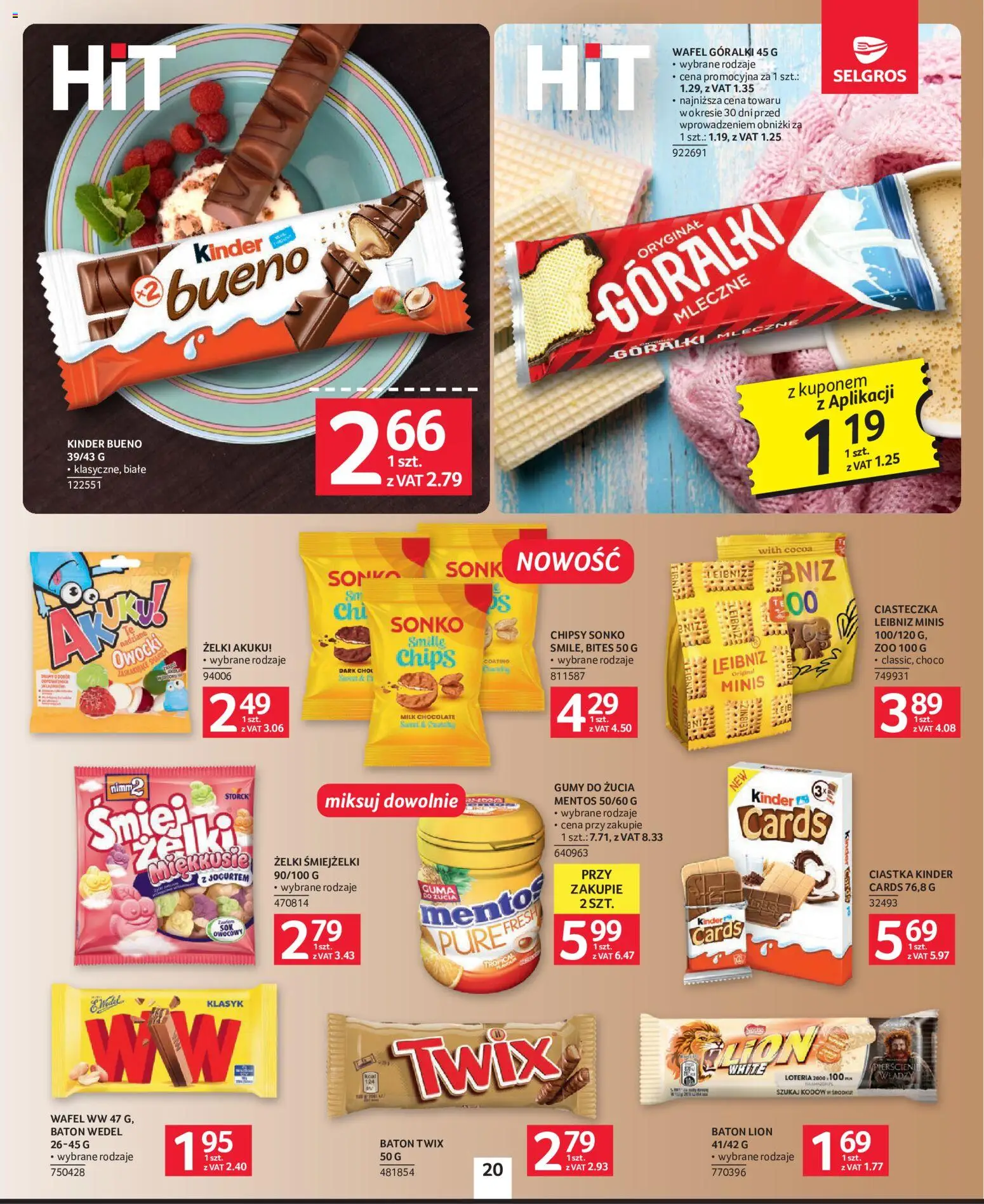 Selgros cash&carry gazetka od 08.10.2026 | Strona: 20 | Produkty: Gumy, Żelki, Ciastka, Ciasteczka