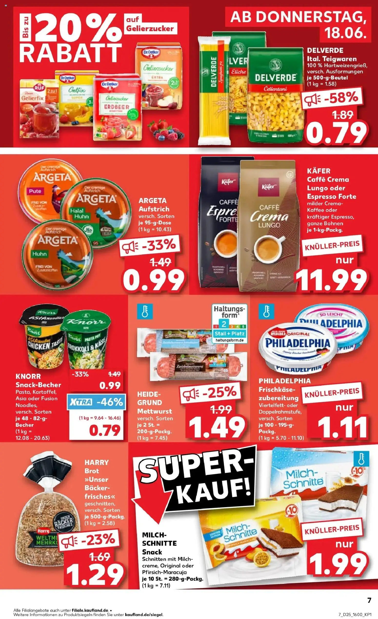 Kaufland Prospekt Aachen – gültig ab 15.06.2026 | Seite: 18 | Produkte: Philadelphia, Brokkoli, Brot, Frischkase