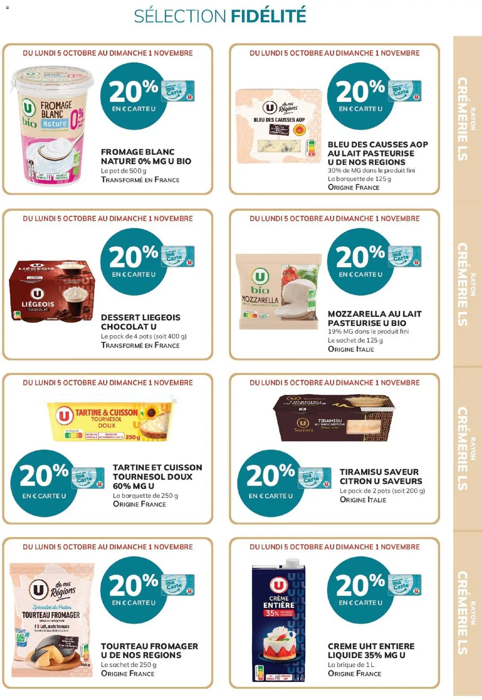 {H1} | Page: 5 | Produits: Brique, Dessert, Chocolat dessert, Crème