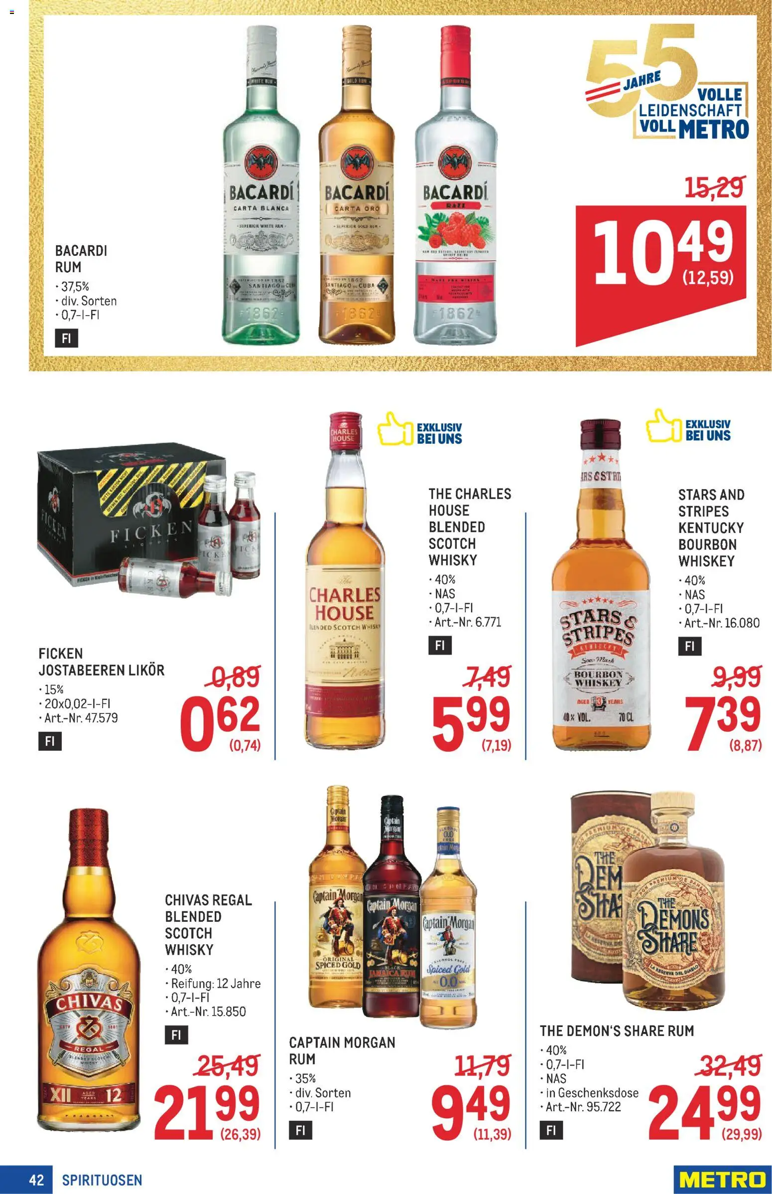 Metro angebote Profi gültig ab 01.10.2026 | Seite: 42 | Produkte: Whiskey, Regal, Bourbon