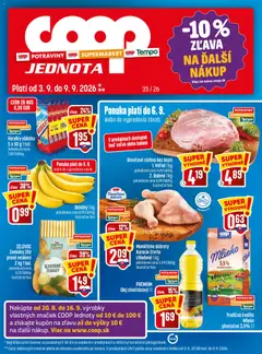 COOP Jednota leták platný od 03.09.2026