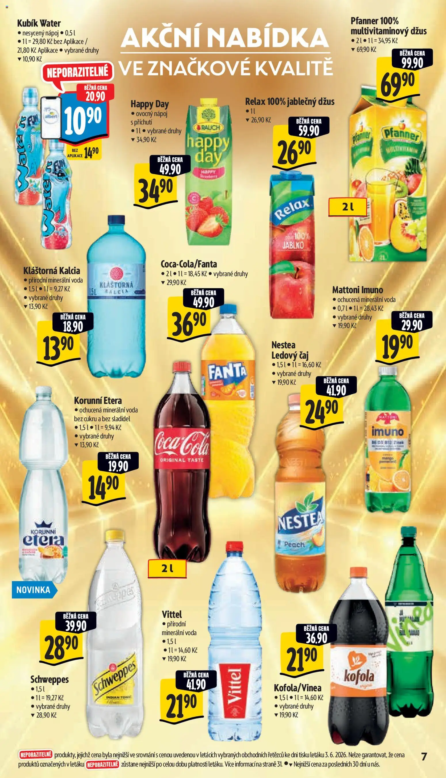 Albert leták - Hypermarket od 10.06.2026 | Strana: 13 | Produkty: Čaj, Kláštorná kalcia, Minerální voda, Ledový čaj