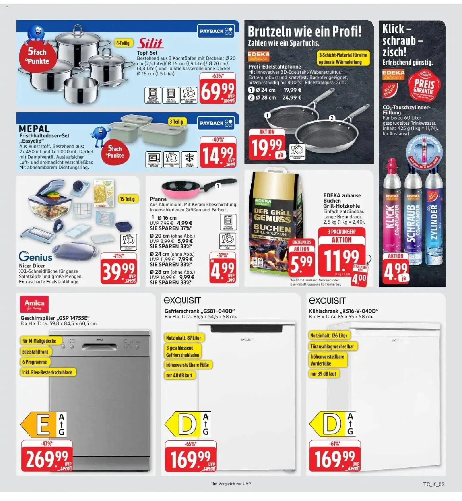 Edeka Prospekt Neu-Ulm (ab 31.08.2026) » Angebote Online | Seite: 62 | Produkte: Gefrierschrank, Geschirrspüler, Grill, Kühlschrank