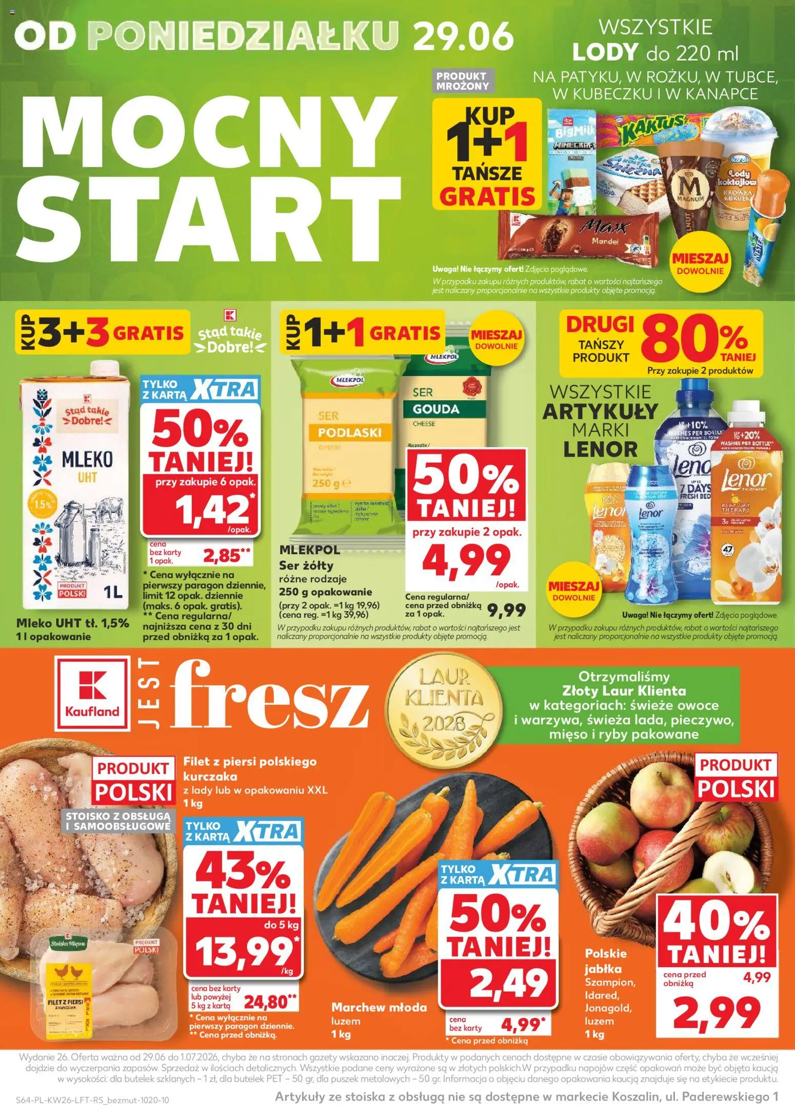 Kaufland Polsko leták od 25.06.2026 | Strana: 64 | Produkty: Gouda, Mléko, Jablka, Filet
