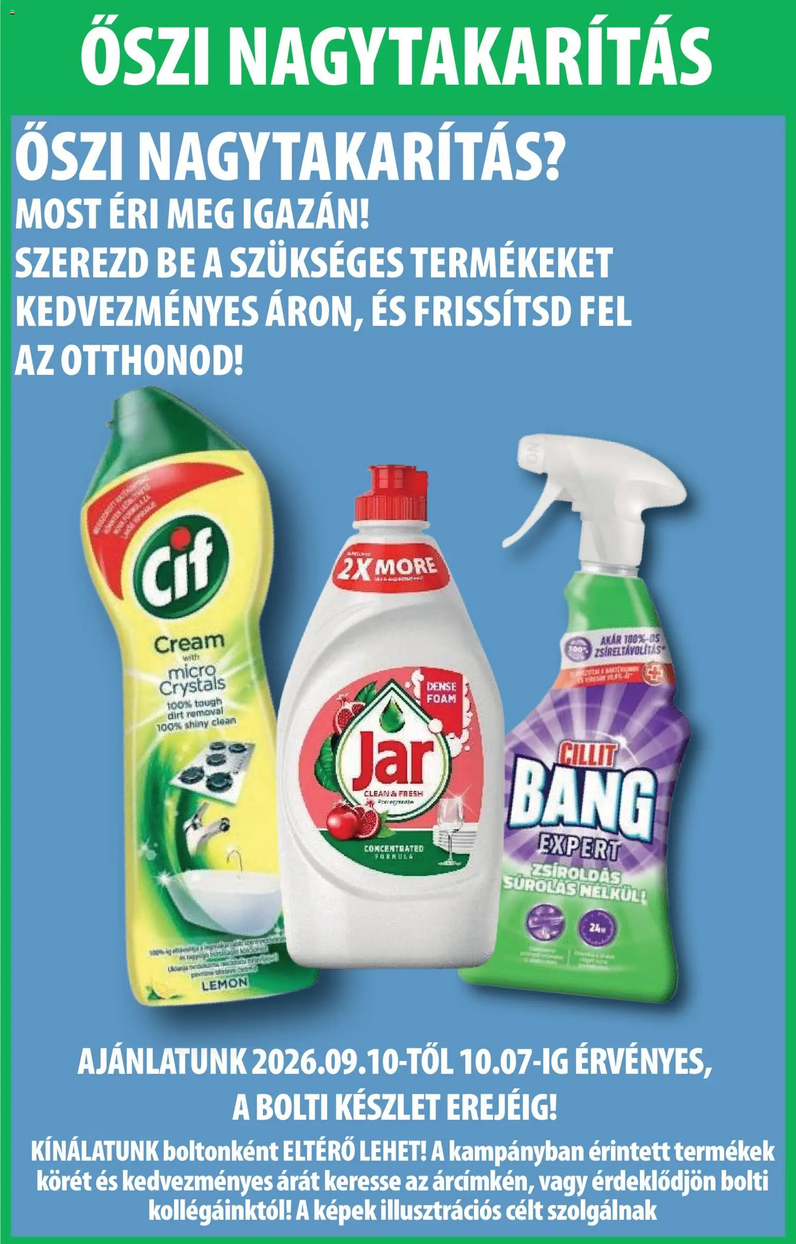 COOP Szolnok akciós ujság - amely érvényes a következő dátumtól: 2026.09.10. | Oldal: 11 | Termékek: Cillit Bang