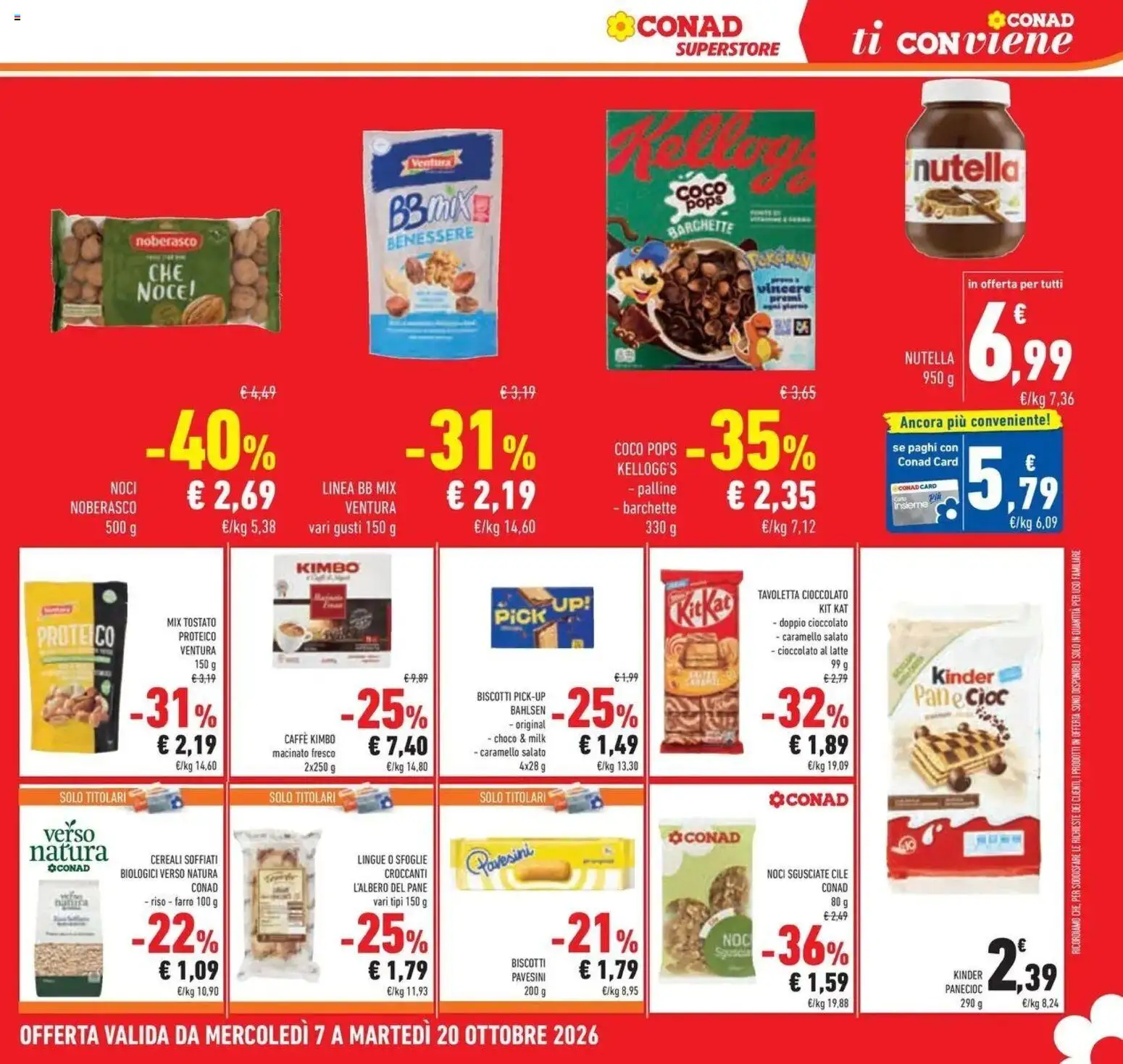 Anteprima volantino Conad dal 07/10/2026 prossima settimana | Pagina: 35 | Prodotti: Riso, Nutella, Farro, Macinato